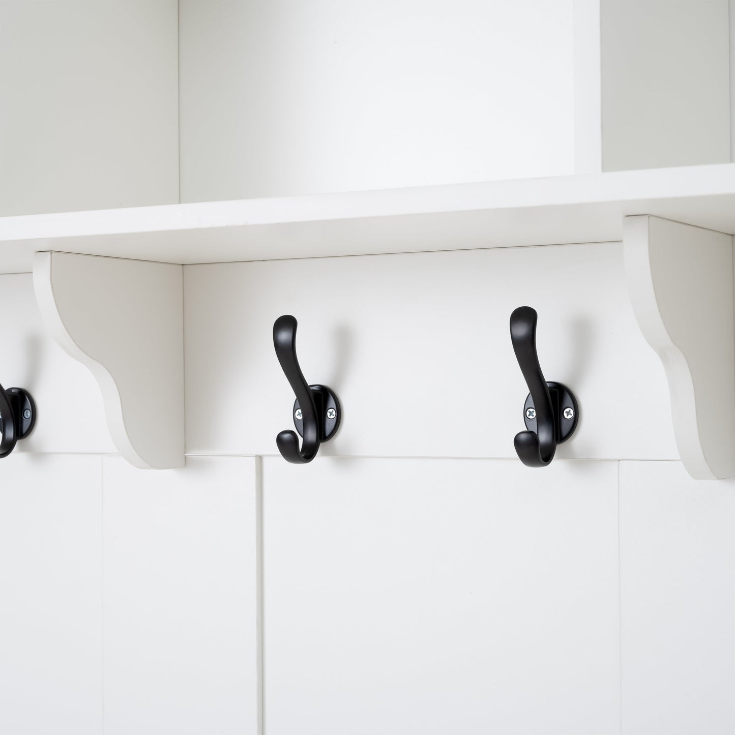 49.6" 5-in-1 Hall Tree with Bench, Shoe Storage & Open Cabinets