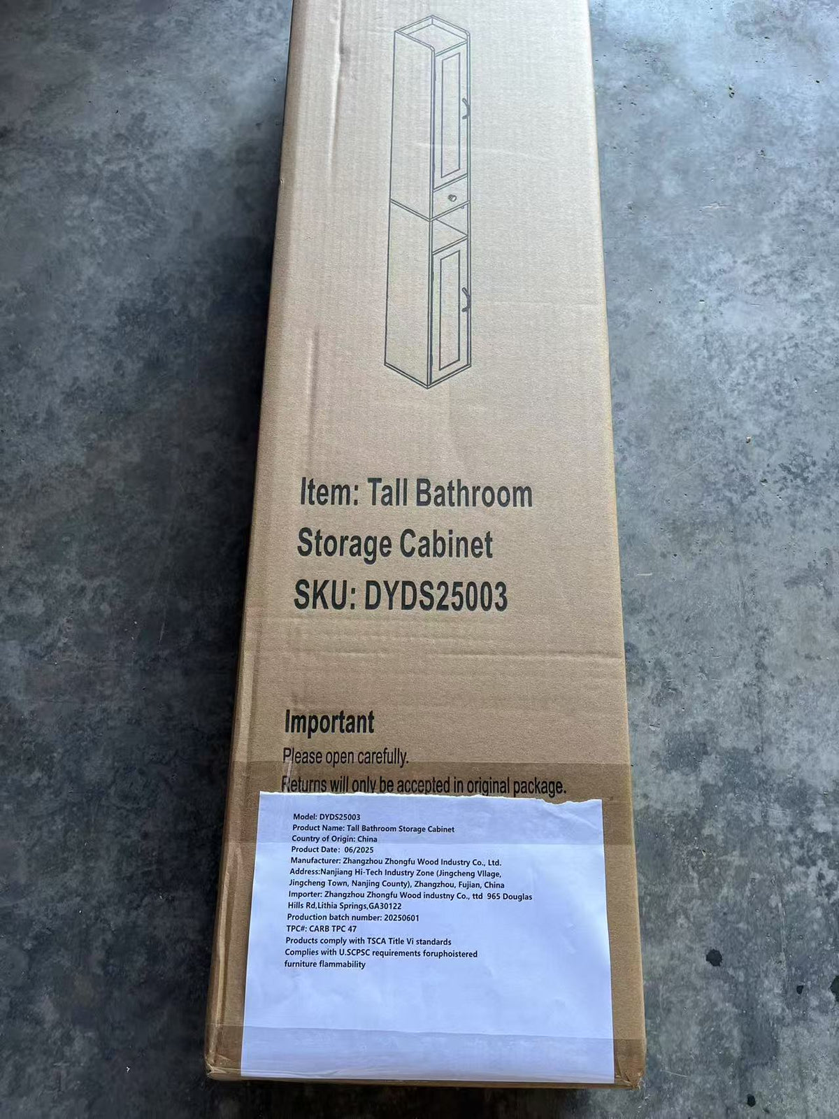 67.51" Tall Bathroom Storage Cabinet