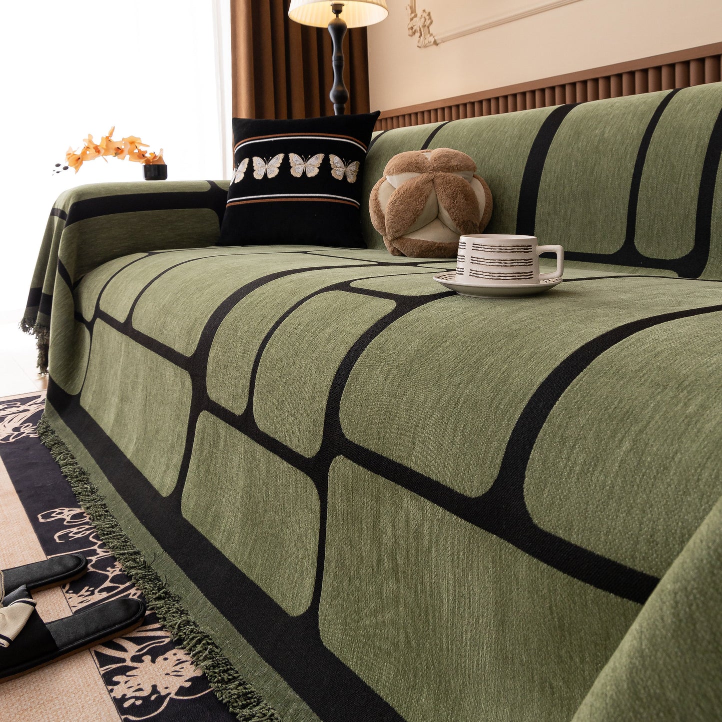 Modern Geometric Sofa Cover Decorative Couch Throw Blanket Furniture Protector