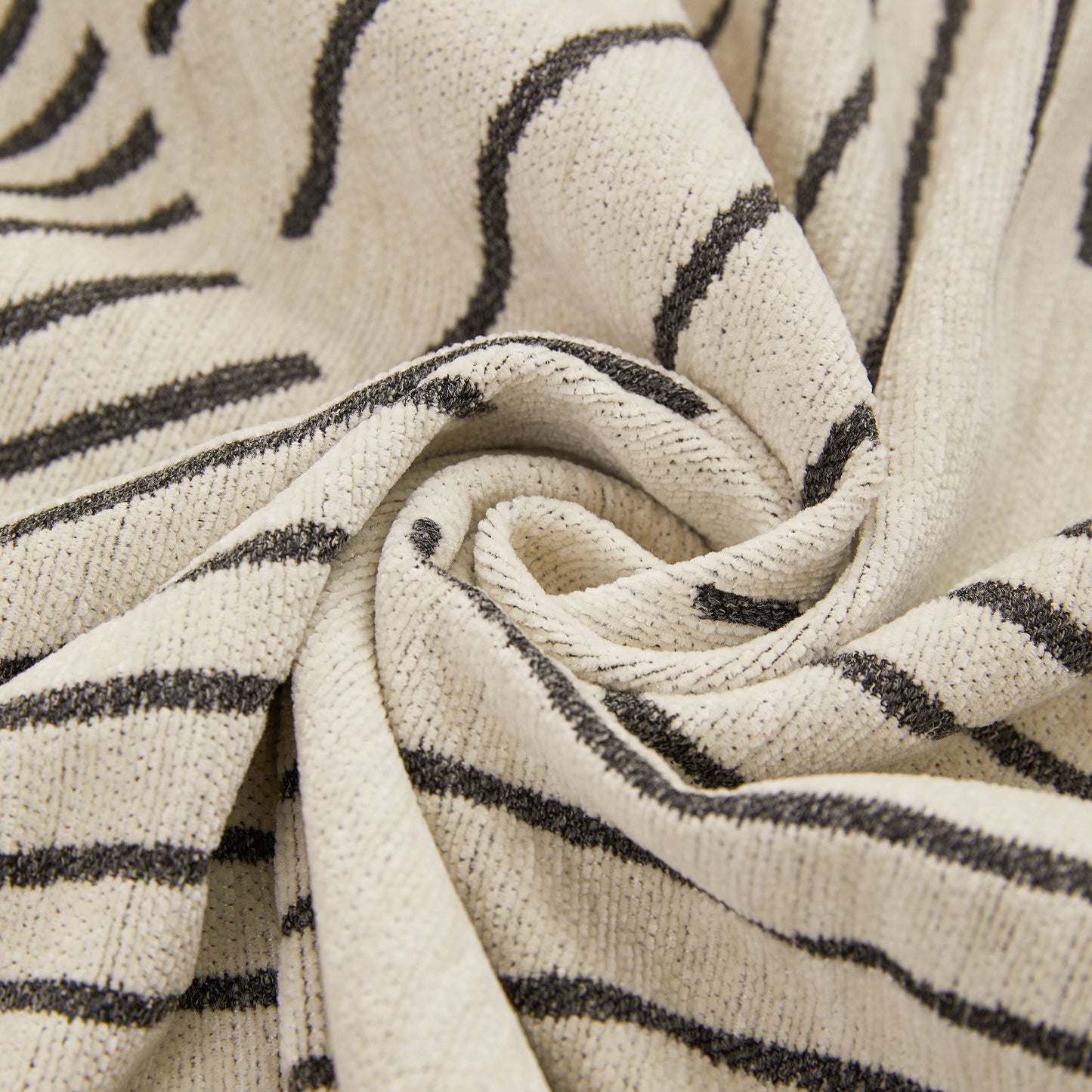 Geometric Radial Striped L-Shape Sofa Cover: Thick, Reversible Furniture Blanket for Kids and Pets