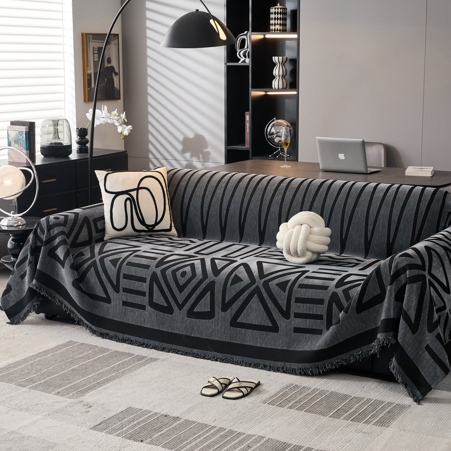 Boho Chenille Sofa Throw Covers Sectional Sofa Couch Cover Sofa Protector Covers