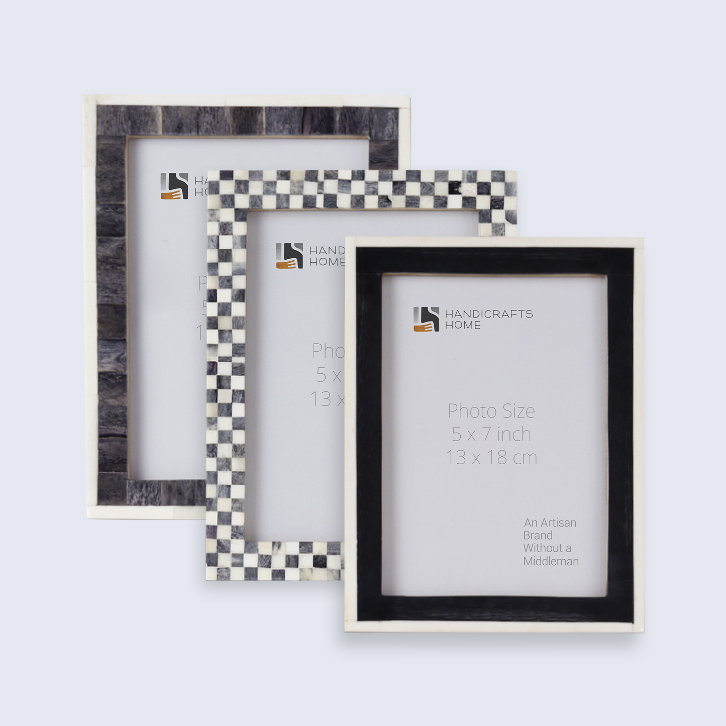 Picture Frame Combo Pack of 3 – Cloud Collection, 5" x 7"