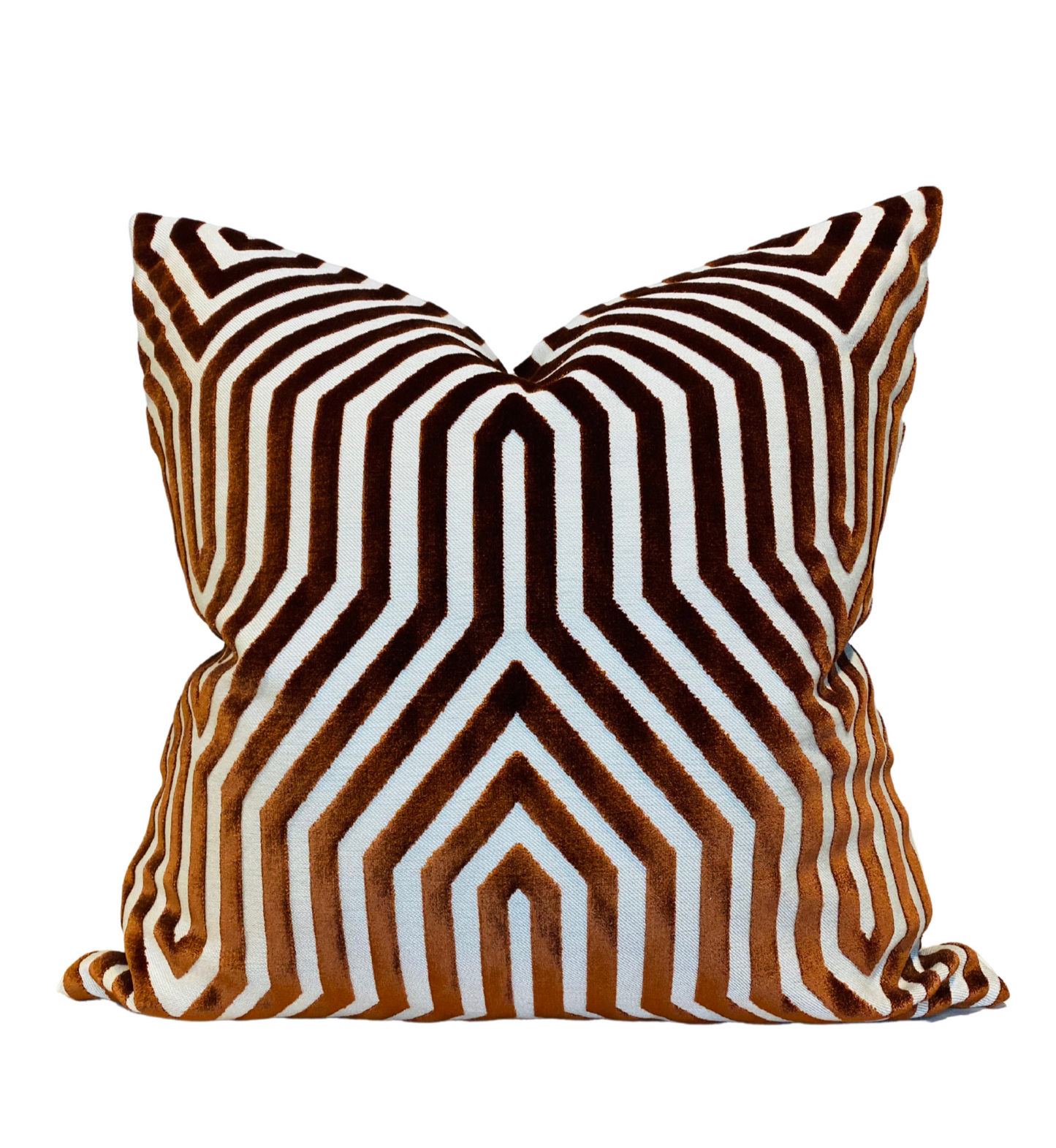 Vanderbilt Pillow Cover in Russet, Schumacher Textiles