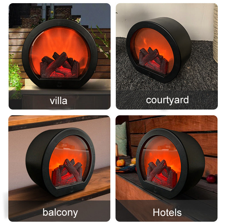 LED Tabletop Fireplace Flame Light