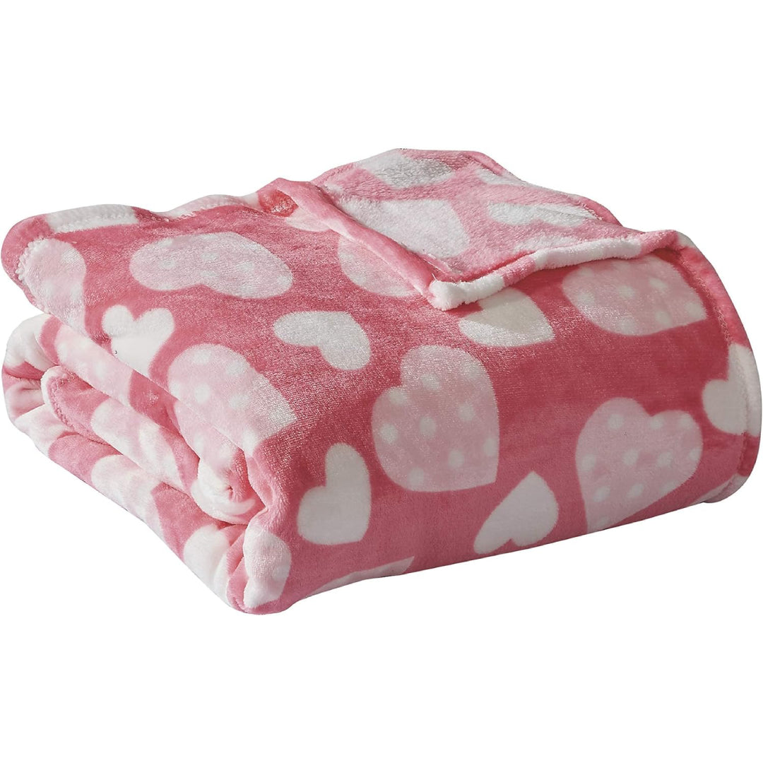 Ultra Plush Mothers Day Valentine's Day Heart-Themed Throw Blanket – Soft, Cozy, and Luxurious Fleece, 50" x 60"