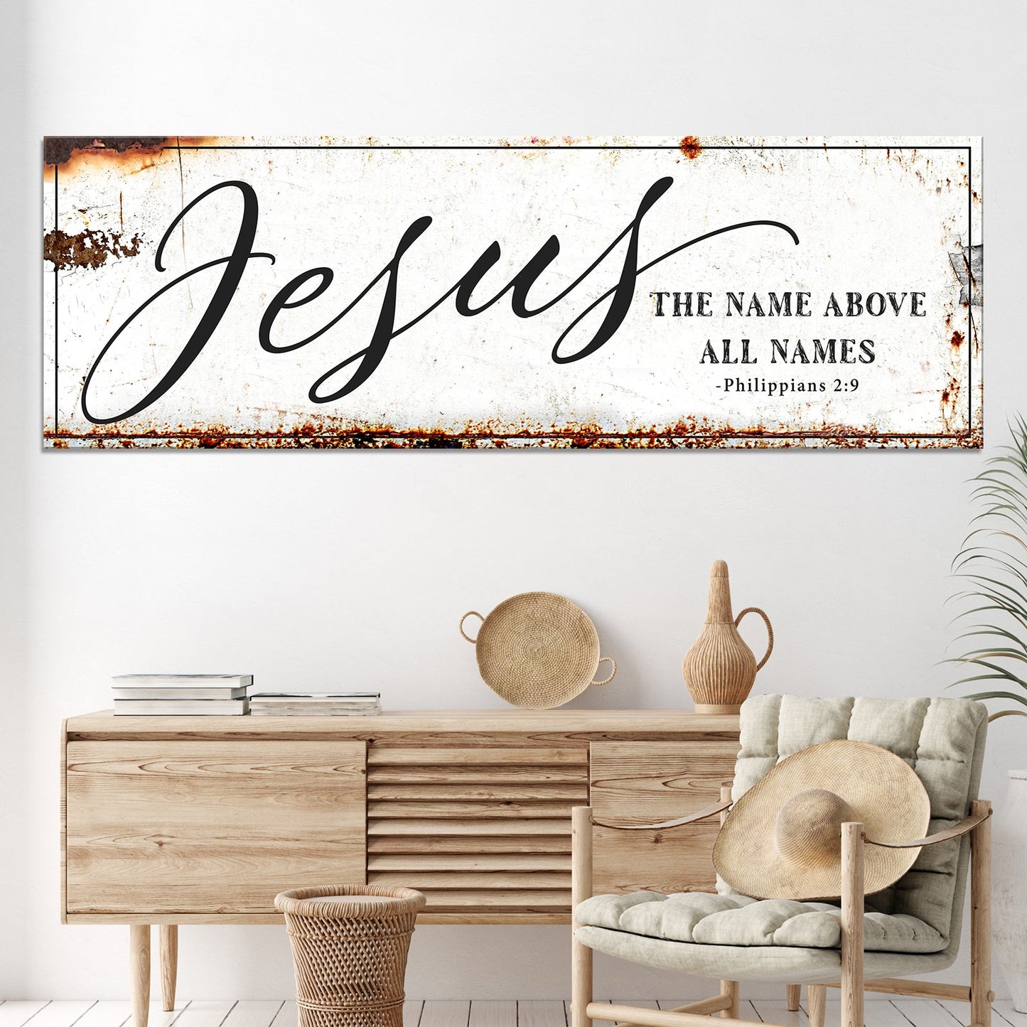 Jesus The Name Above All Names - Philippians 2:9 Faith Sign