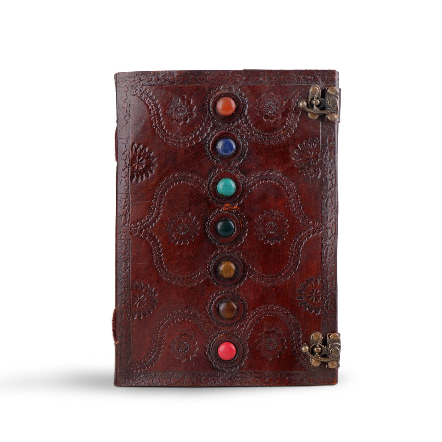 Dark Brown 7 Stones Leather Diary