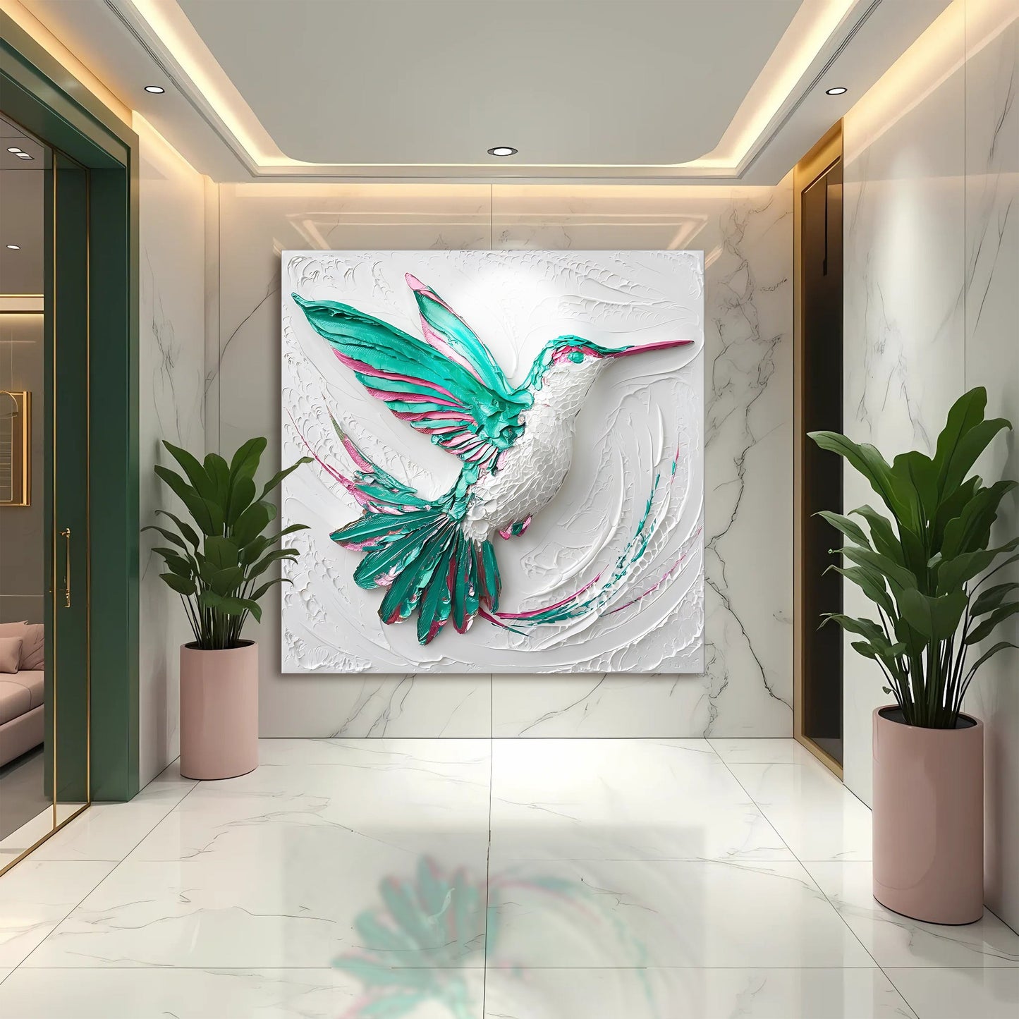 3D Hummingbird Wall Art