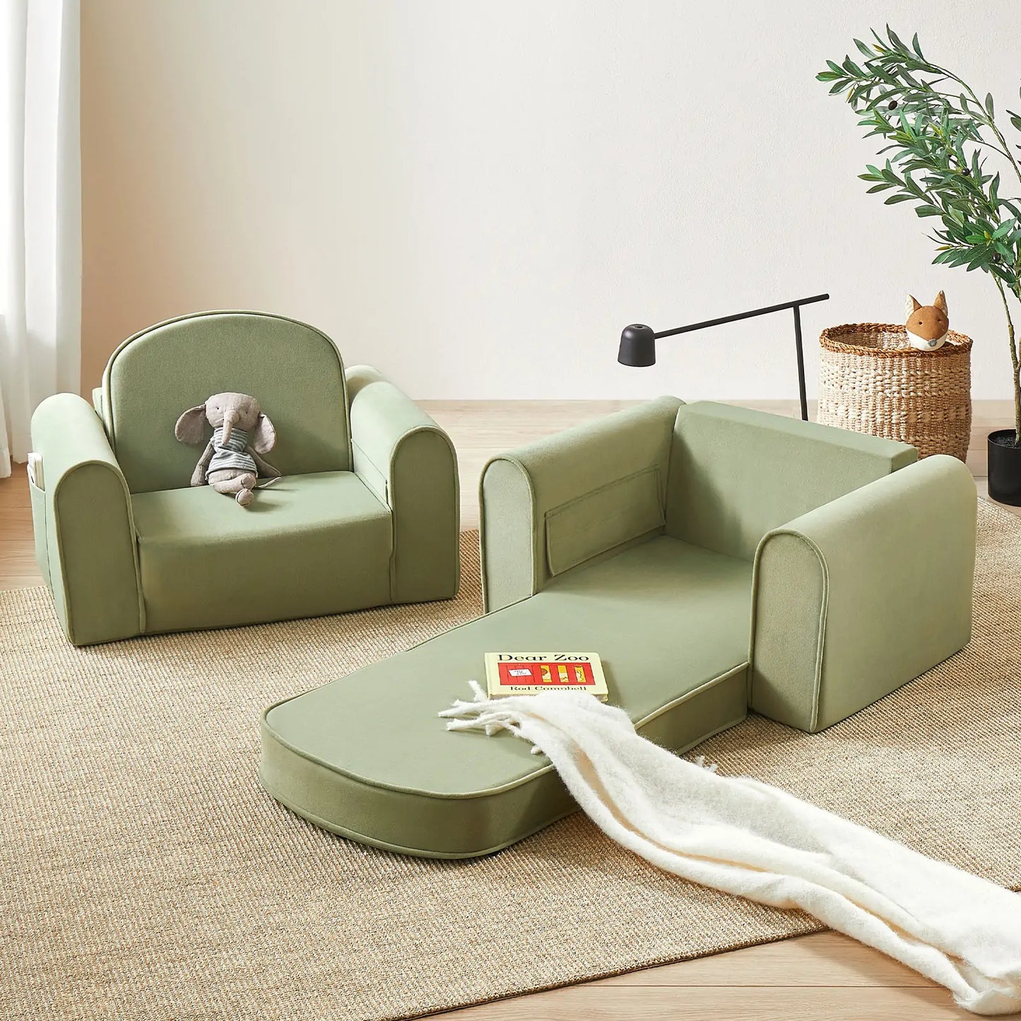 Tiny Land® GentleSnug Kid Chair - Sage