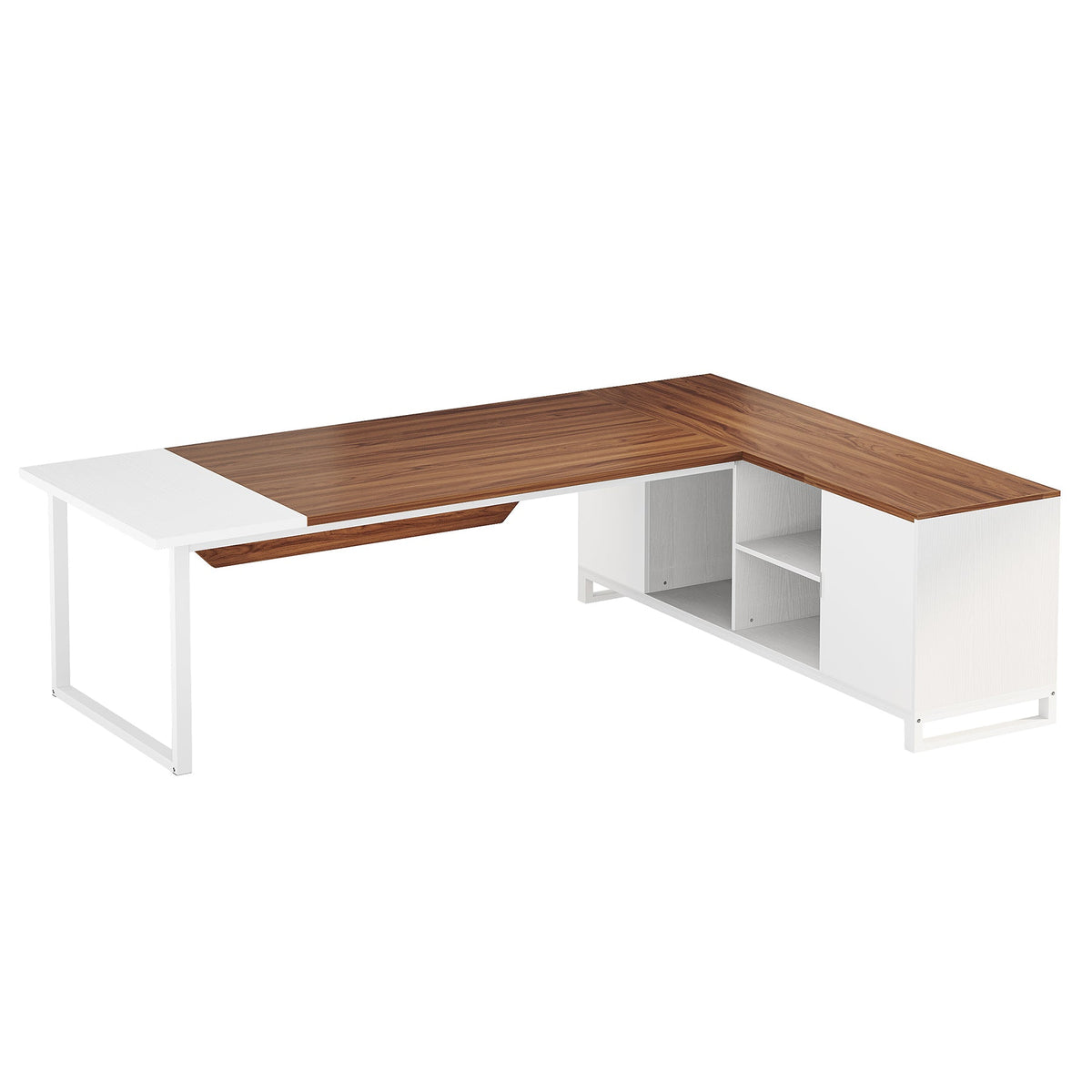70.8-Inch Executive Desk with 55-Inch File Cabinet