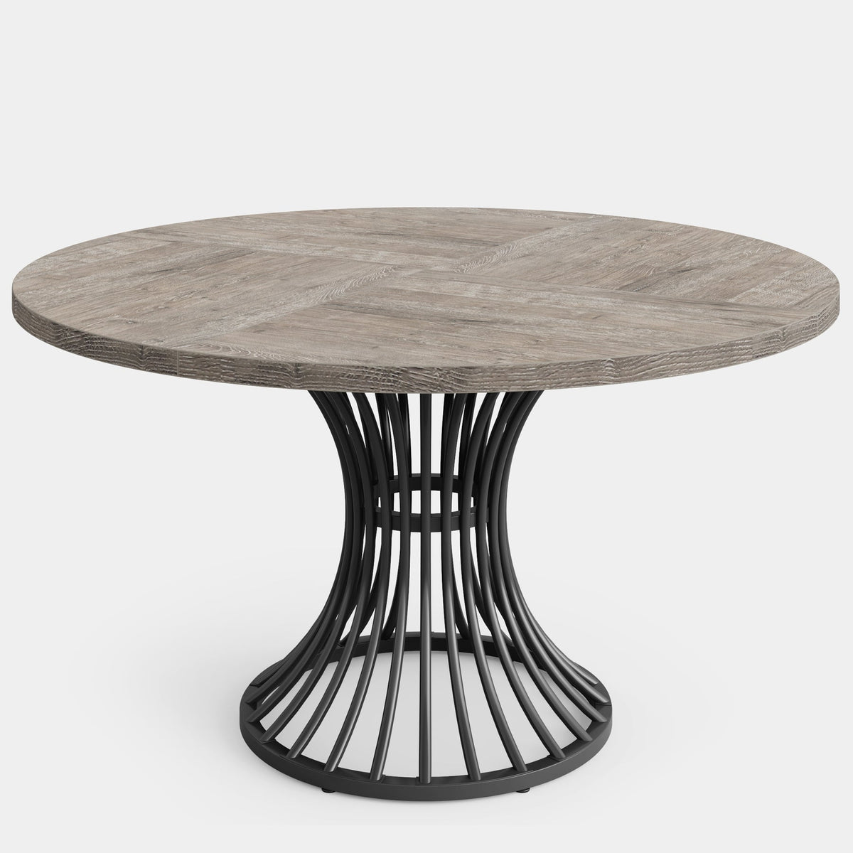 47" Farmhouse Round Dining Table for 4-6