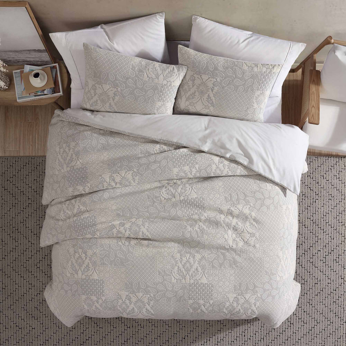 Paisley 3 Piece King Comforter Cover Set