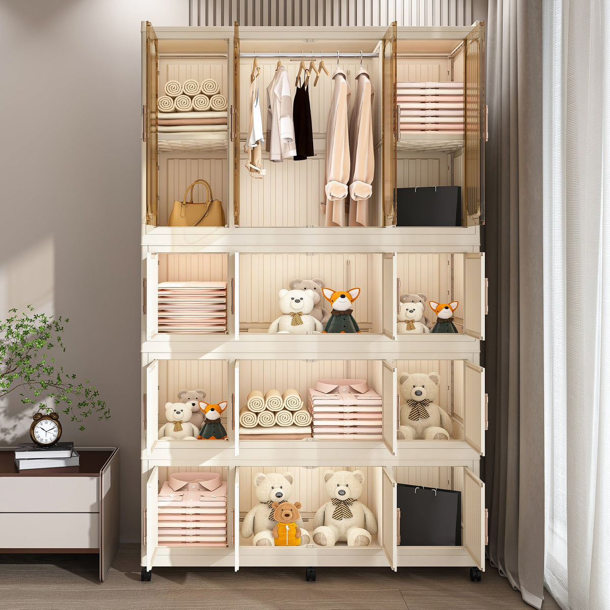 Portable Wardrobe Closet Storage Organizer