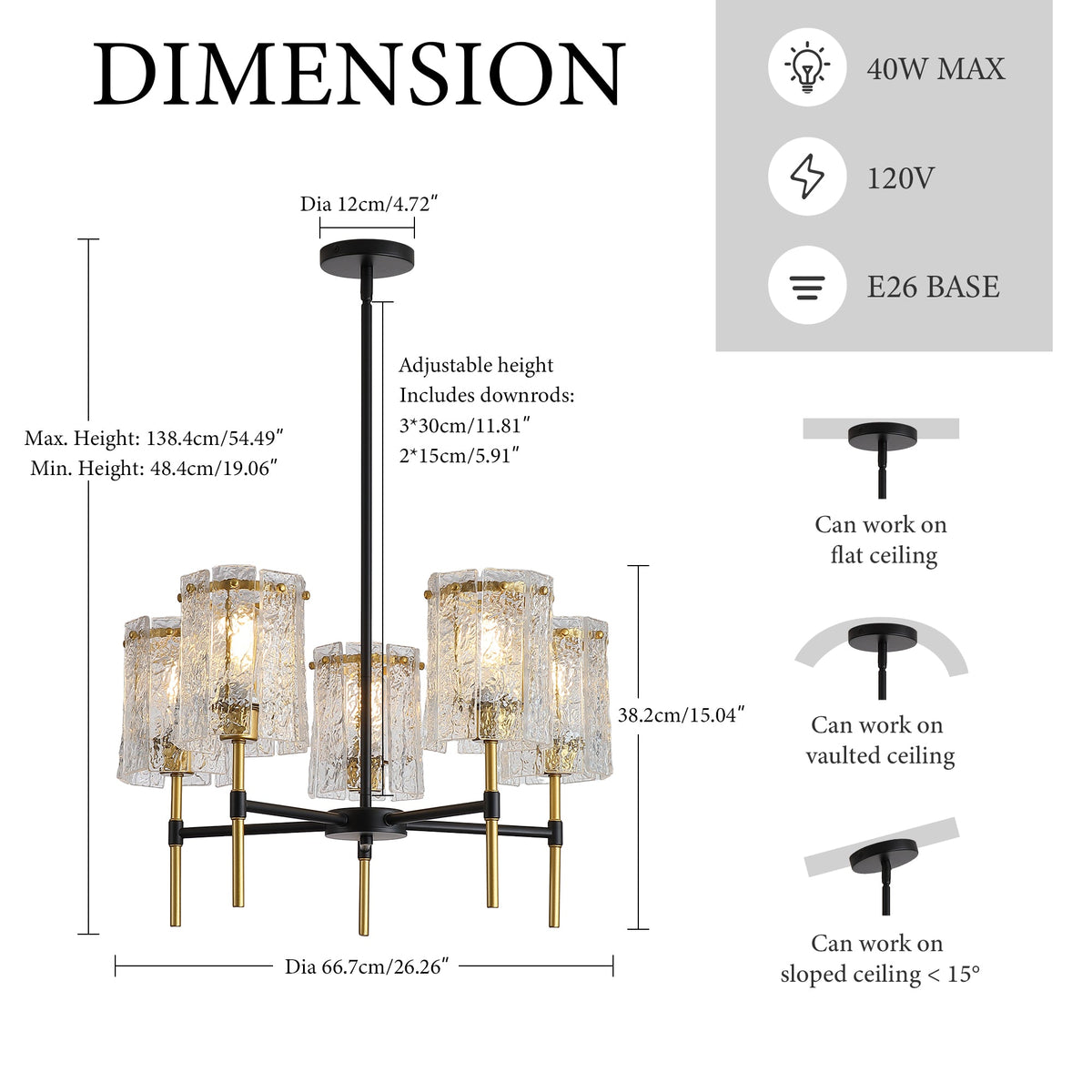 Modern 5-Light Chandelier