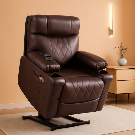Small Size Power Lift Recliner Chair With Massage Dual Heating