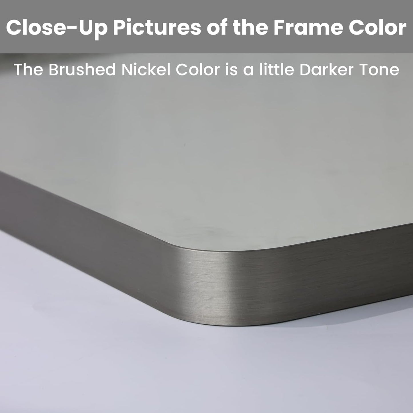 22x30 Inch Brushed Nickel Bathroom Mirror Anti Rust