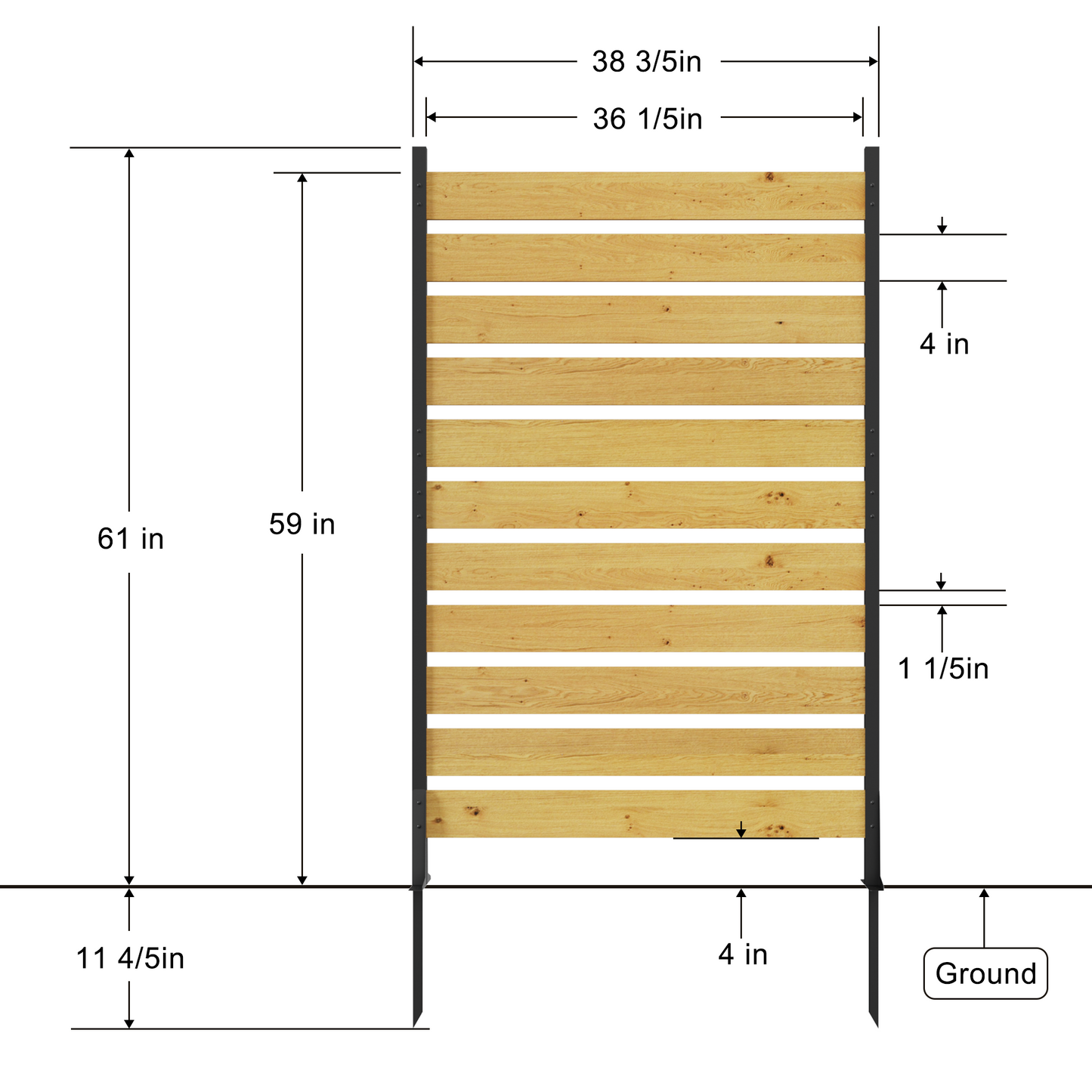 Goodyo Cedar Wood Privacy Screen