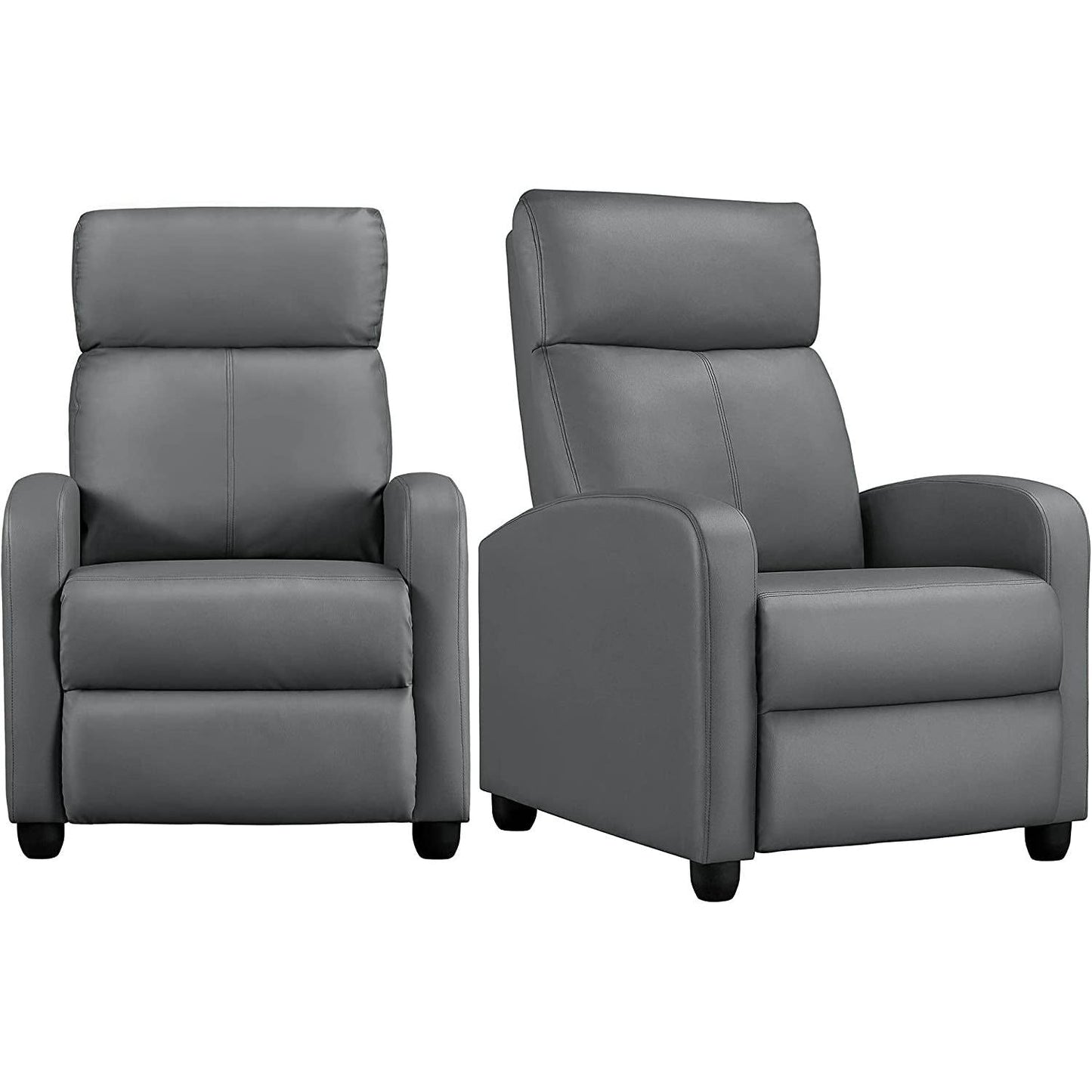 Grey Recliner Chairs Set Of 2 For Living Room Comfort