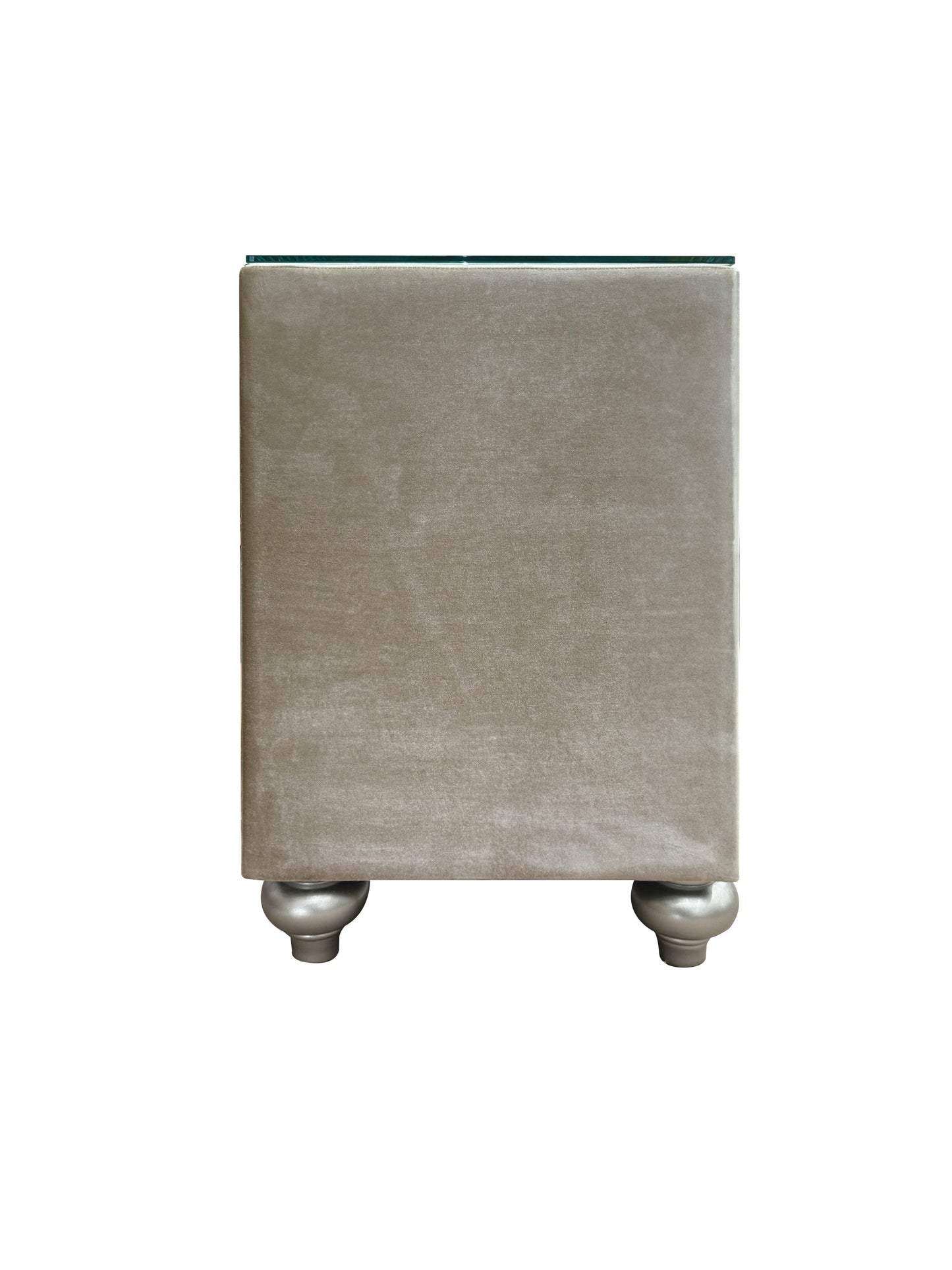 Beige 2-Drawer Nightstand