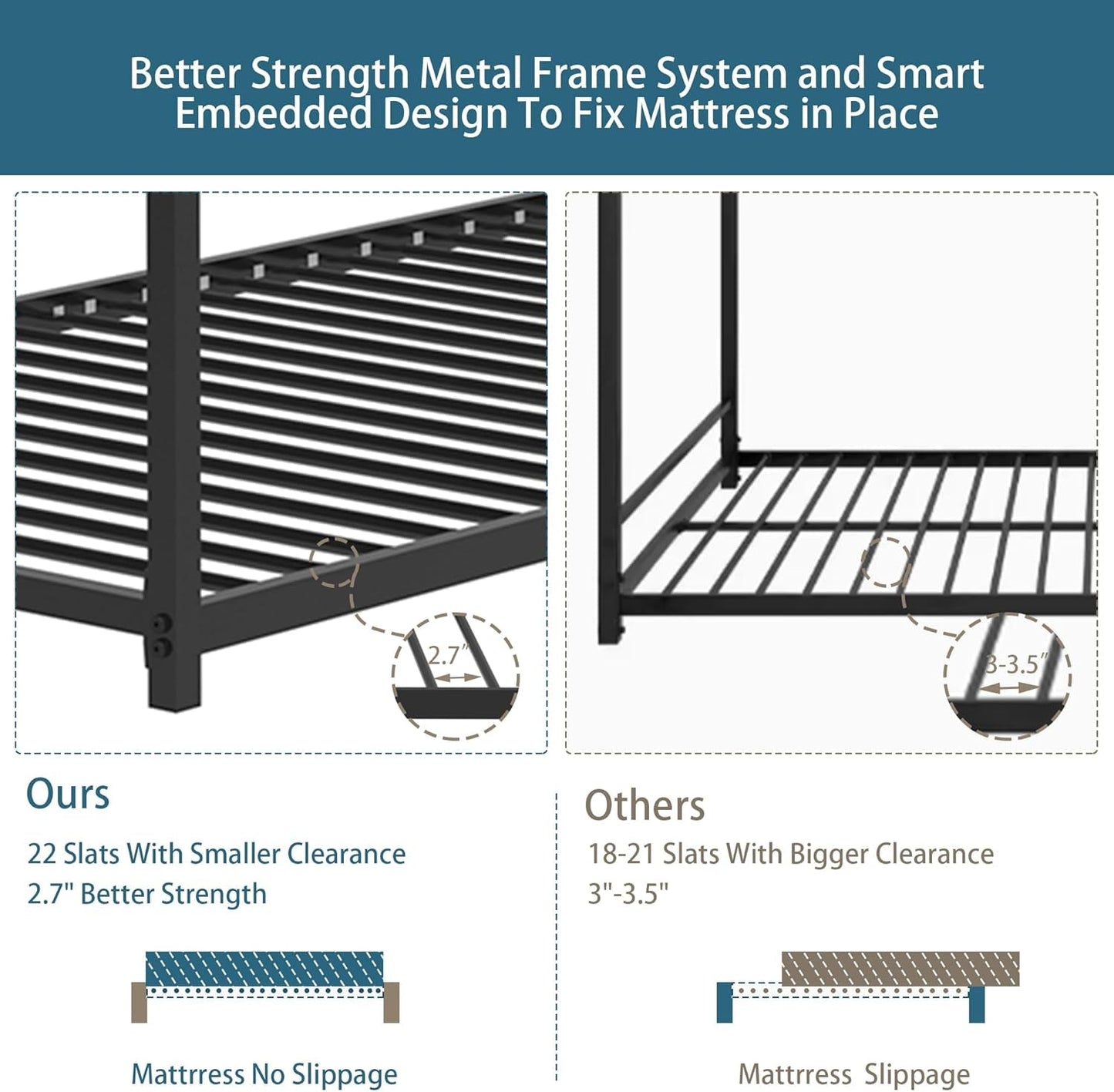 Twin Bunk Bed Black With Stable Ladder For Adults And Teens