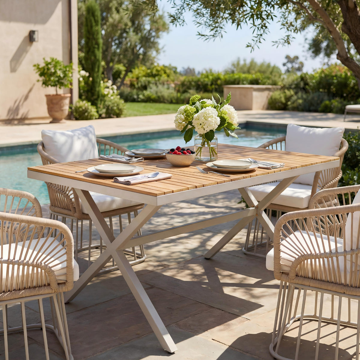 Teak Wood Outdoor Dining Table