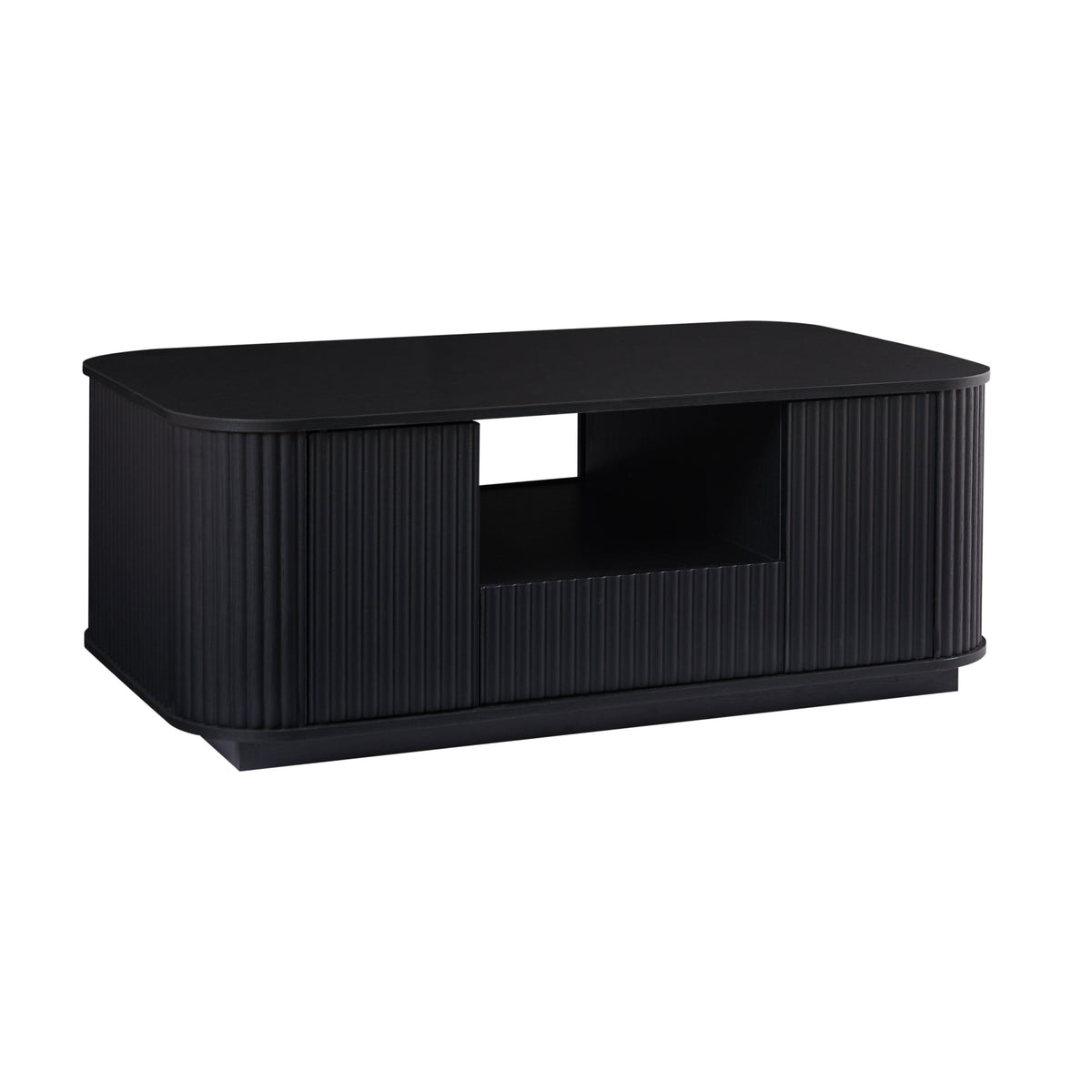 Modern Luxury Oval Coffee Table with Drawers