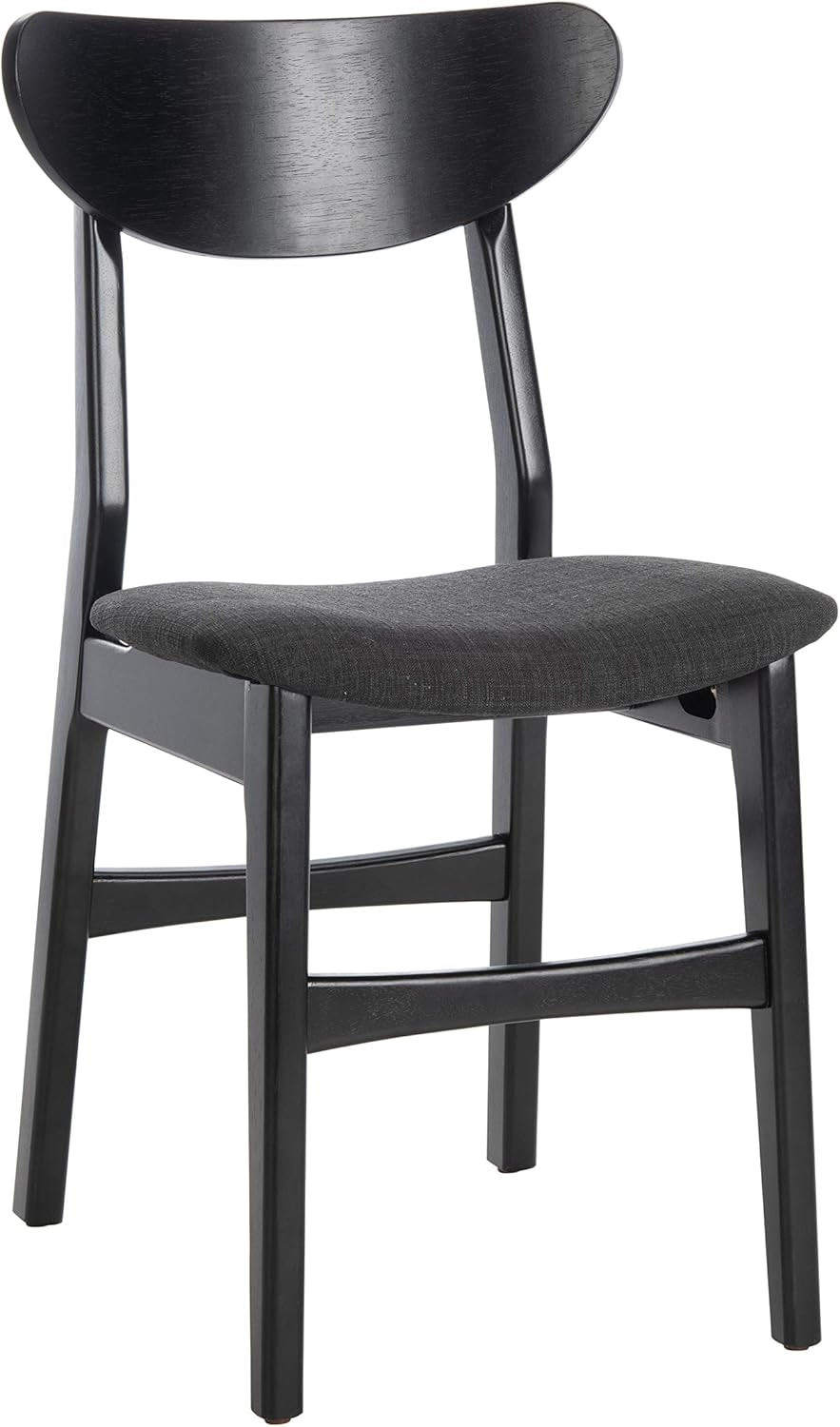 Home Lucca Retro Black Cushion Dining Chair Set Of 2 Wood