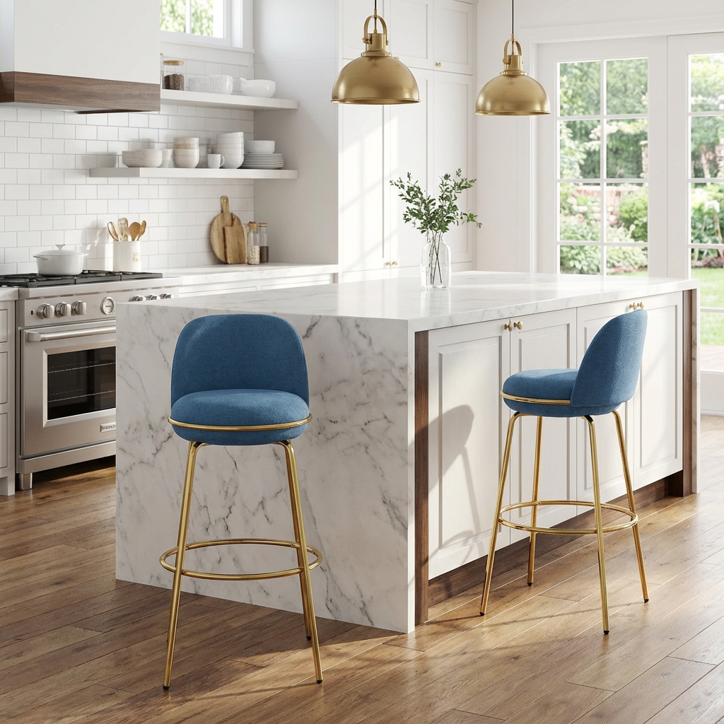 Rio Claro Indoor Metal Upholstered Barstool