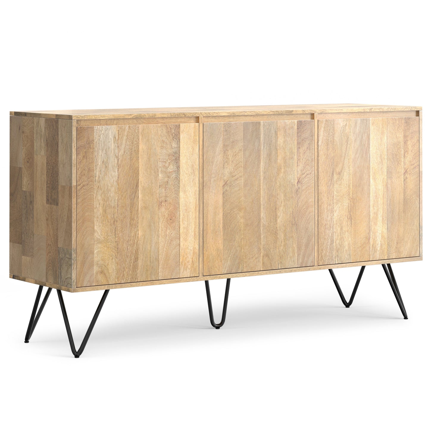 Hunter 60 Inch Wide Solid Mango Wood 3 Door Sideboard Buffet