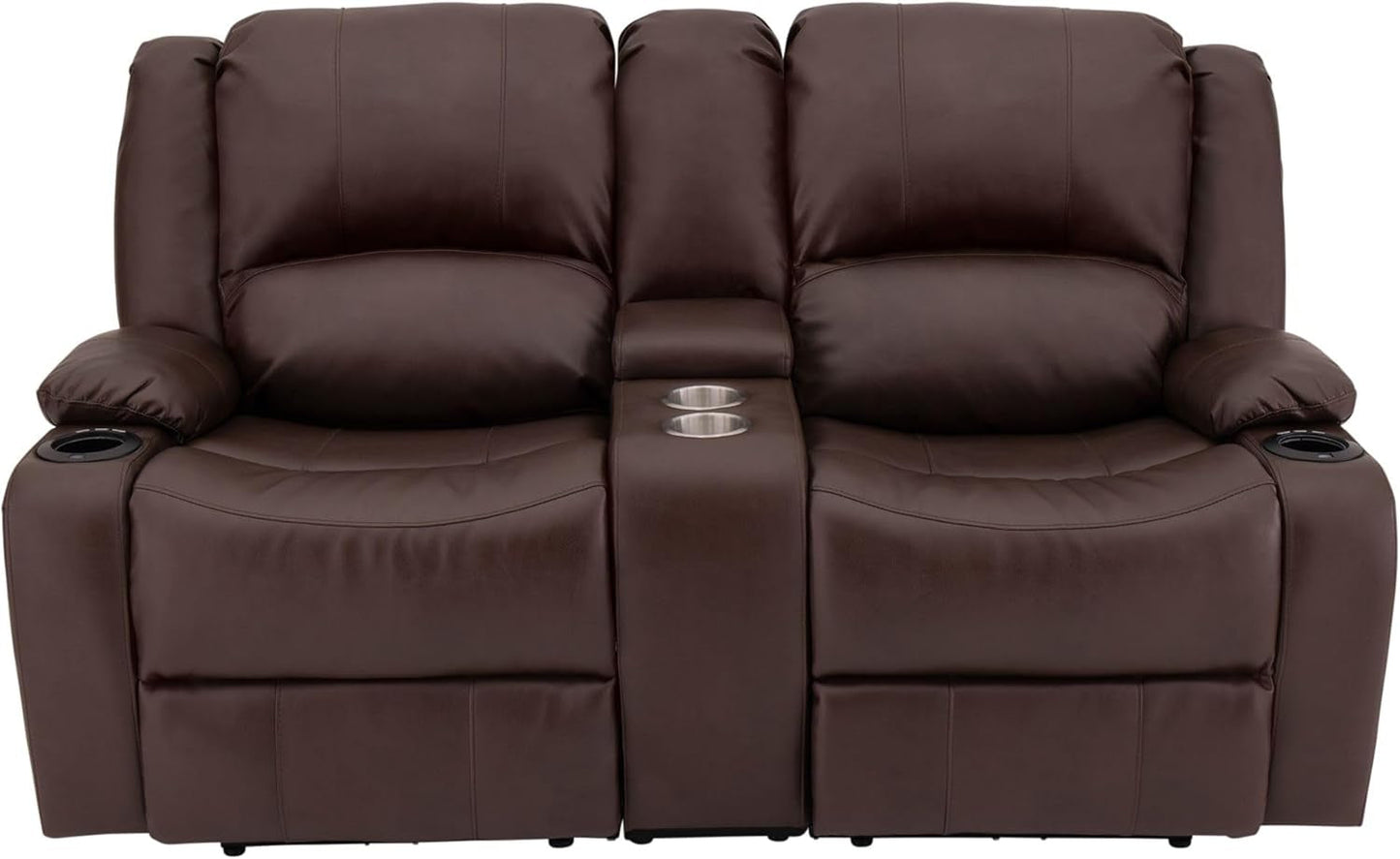 67 Inch Powered RV Wall Hugger Recliner Sofa Mahogany