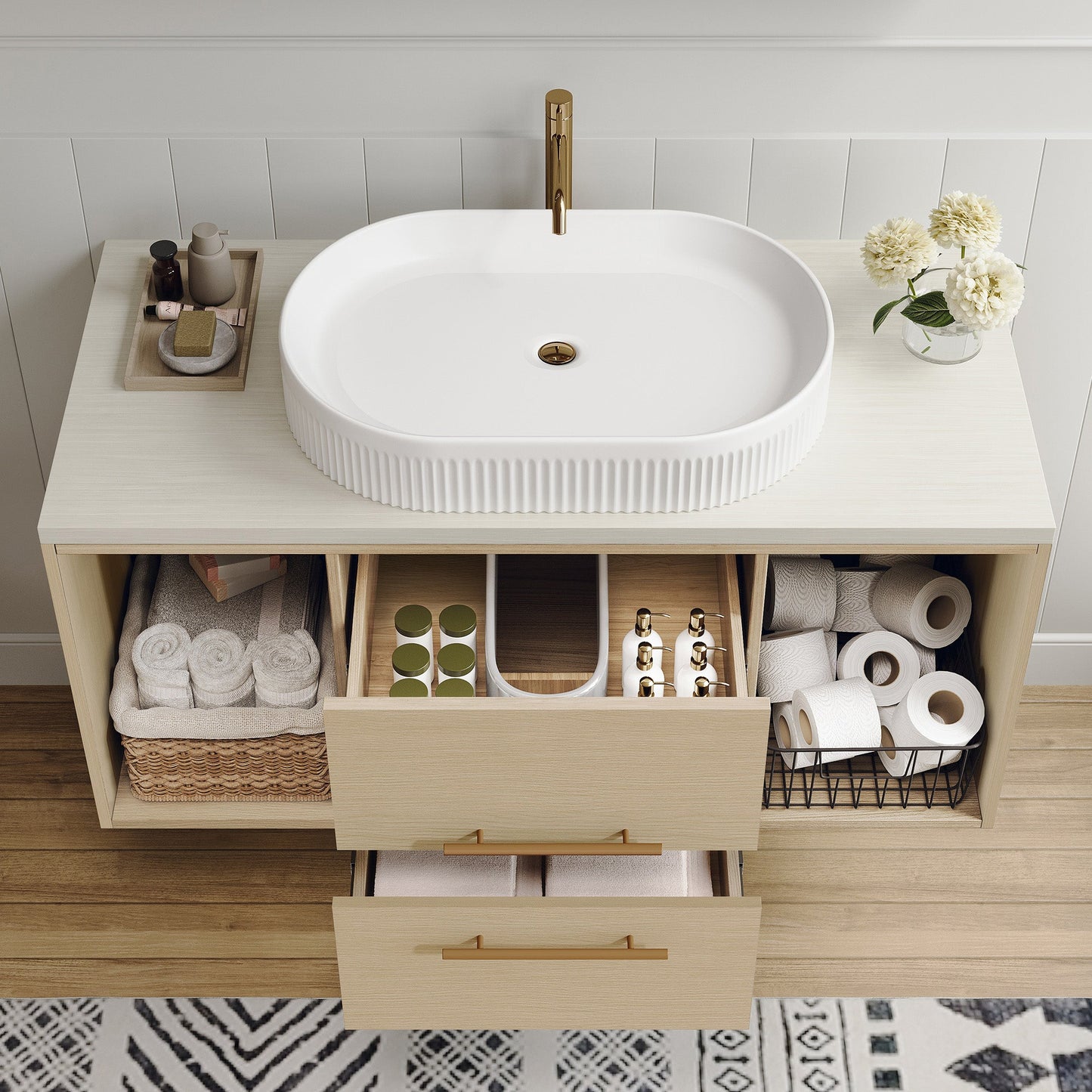 Modern 39.3 Wall-Mounted Bathroom Vanity