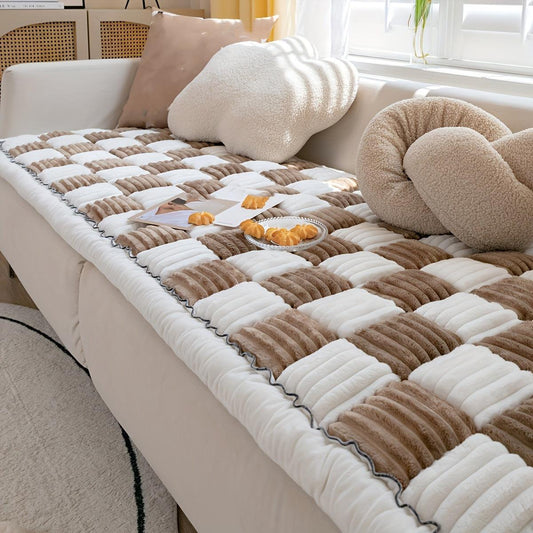 Modular Sofa Cover – Nordic Style Winter Plush Cushion Slipcover