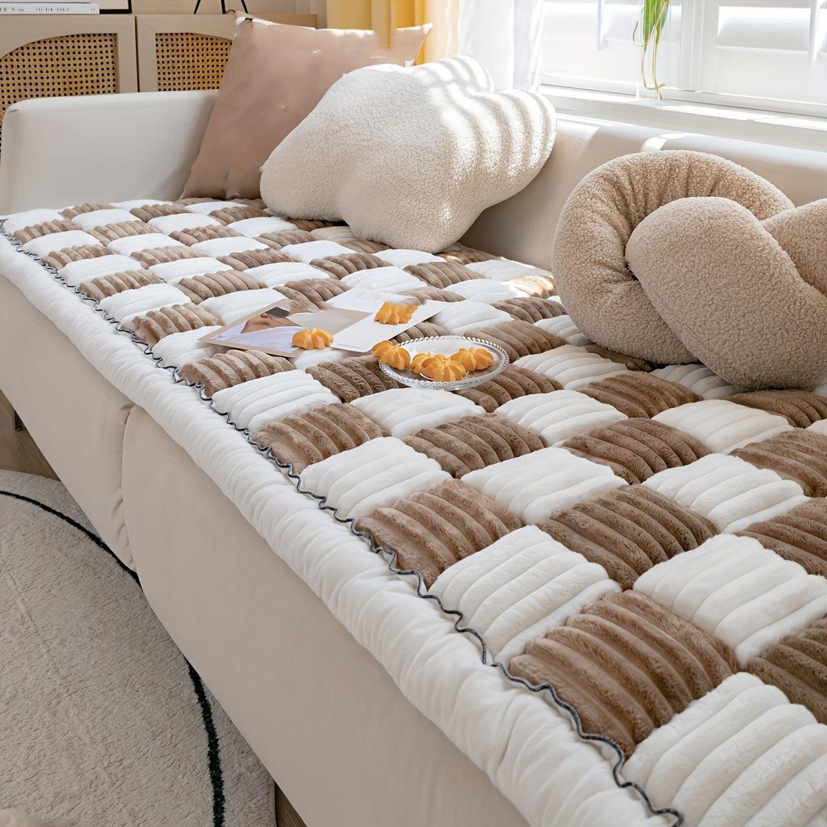 Modular Sofa Cover – Nordic Style Winter Plush Slipcover