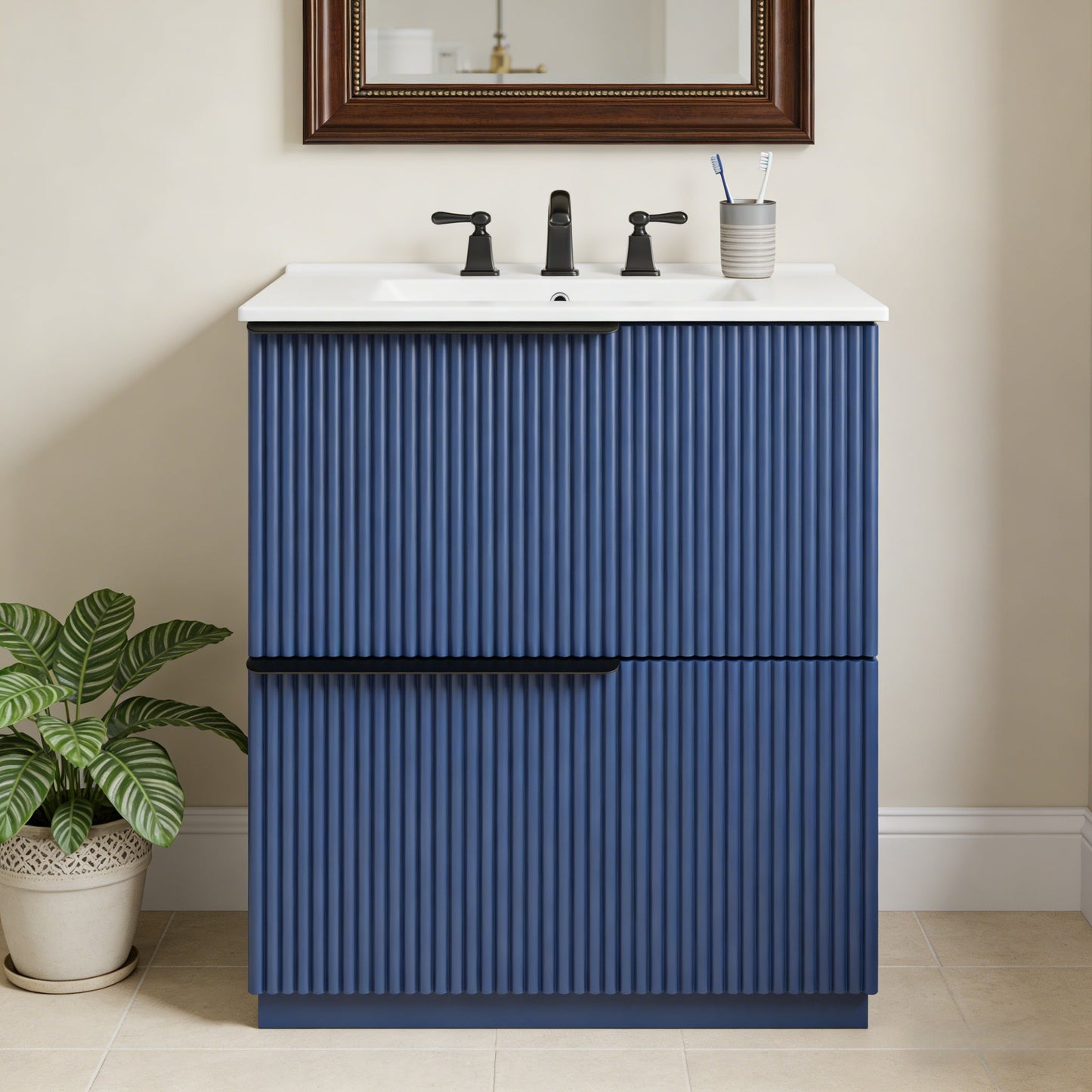 30" Bathroom Vanity with Ceramic Sink