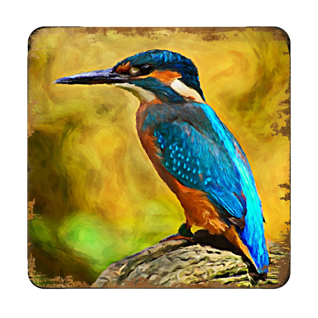 Bird Wooden Cork Coasters Gift Set of 4 by Nature Wonders - Nature Wildlife Decor  - 95298C-S4