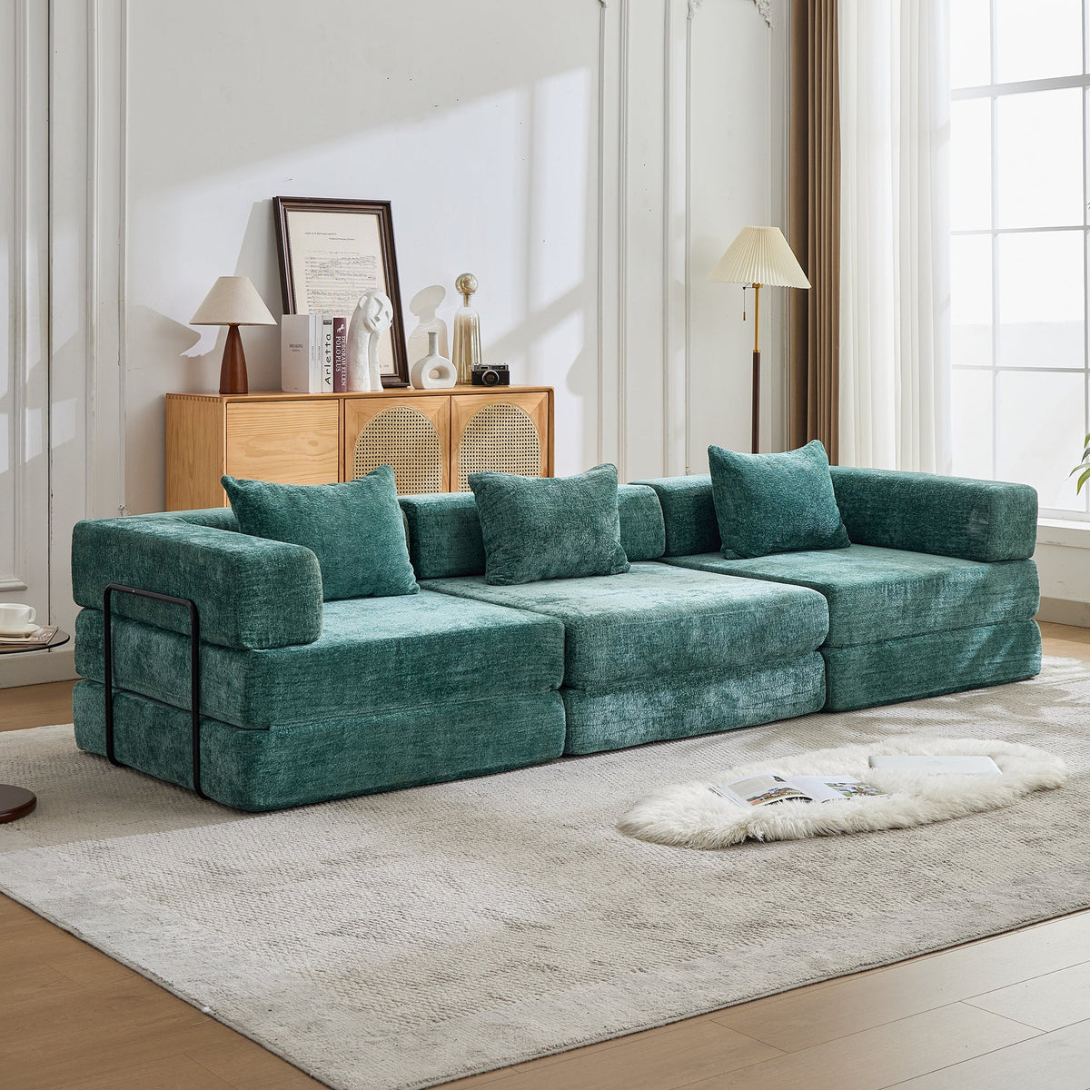 Compression Convertible Floor Sofa Bed