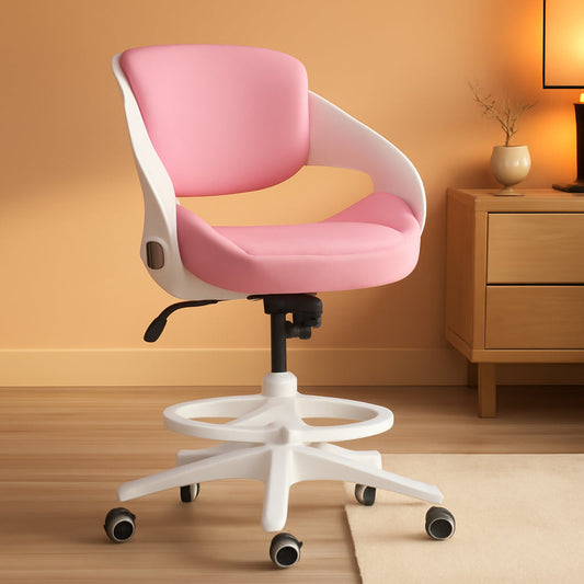 Ergonomic Drafting Chair Pink With Lumbar Support All Day