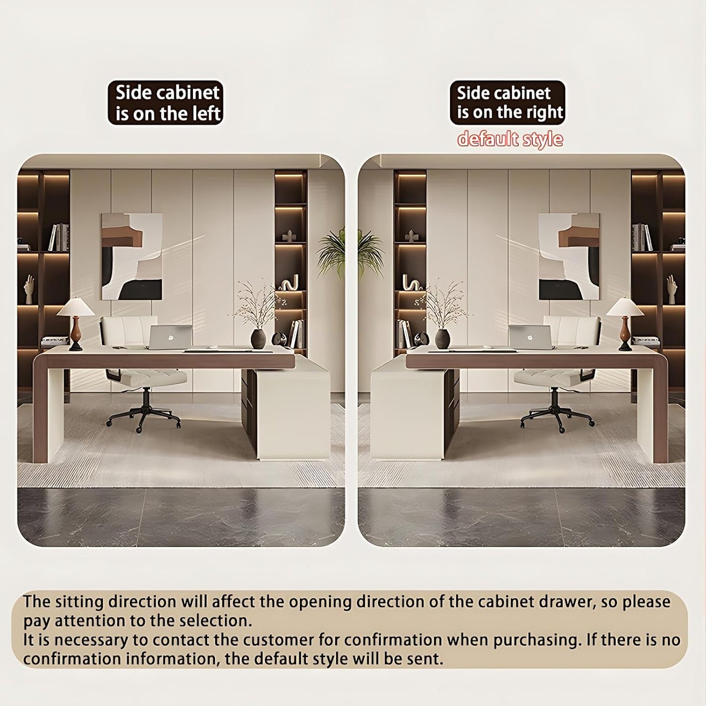 Premium L Shaped Executive Desk 72In Multifunctional