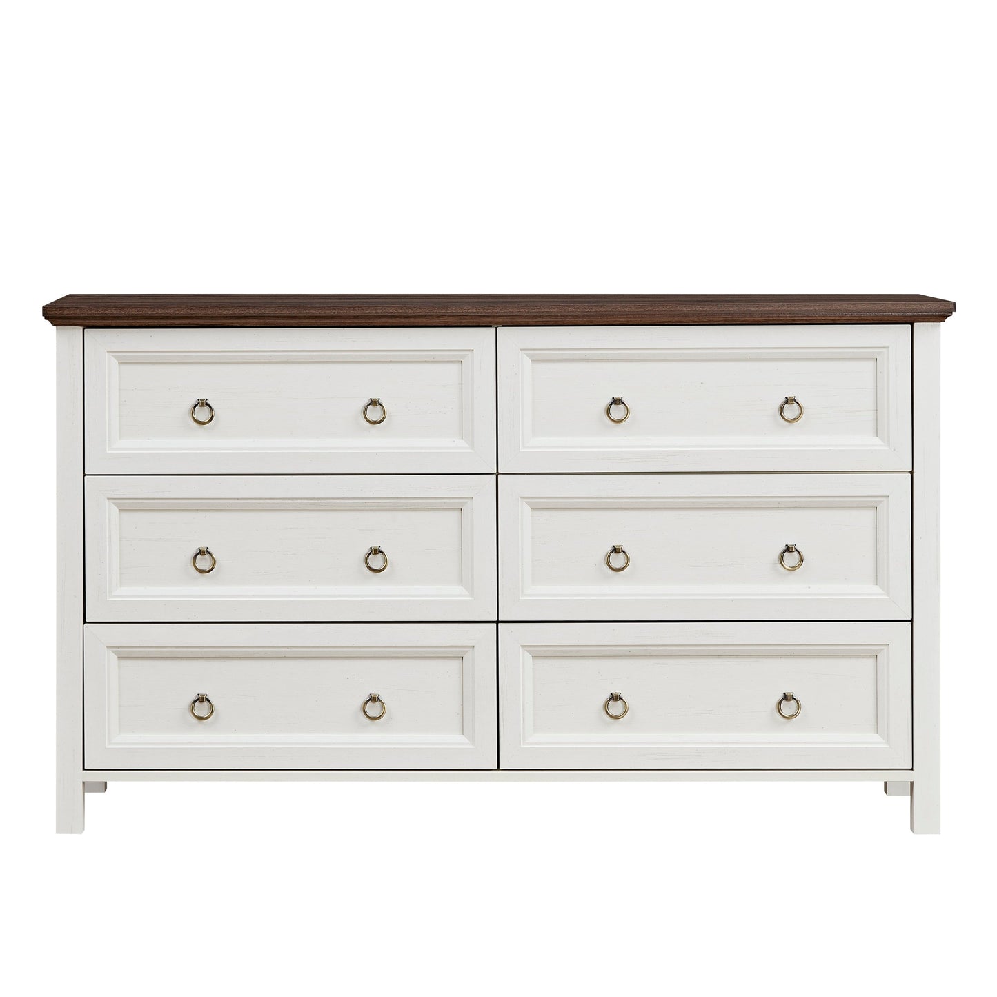 Farmhouse 6 Drawers Dresser for Bedroom,