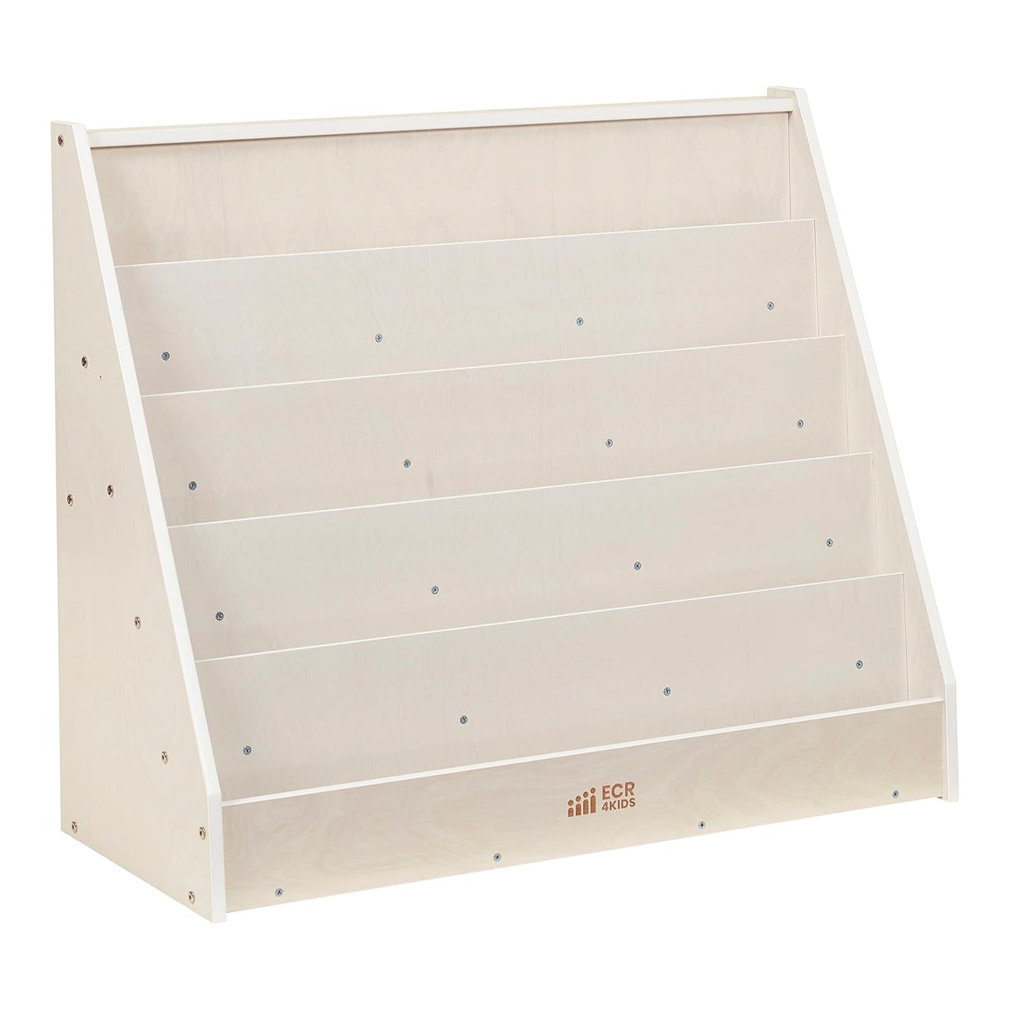 Single Sided Book Display Classroom Bookshelf White Wash