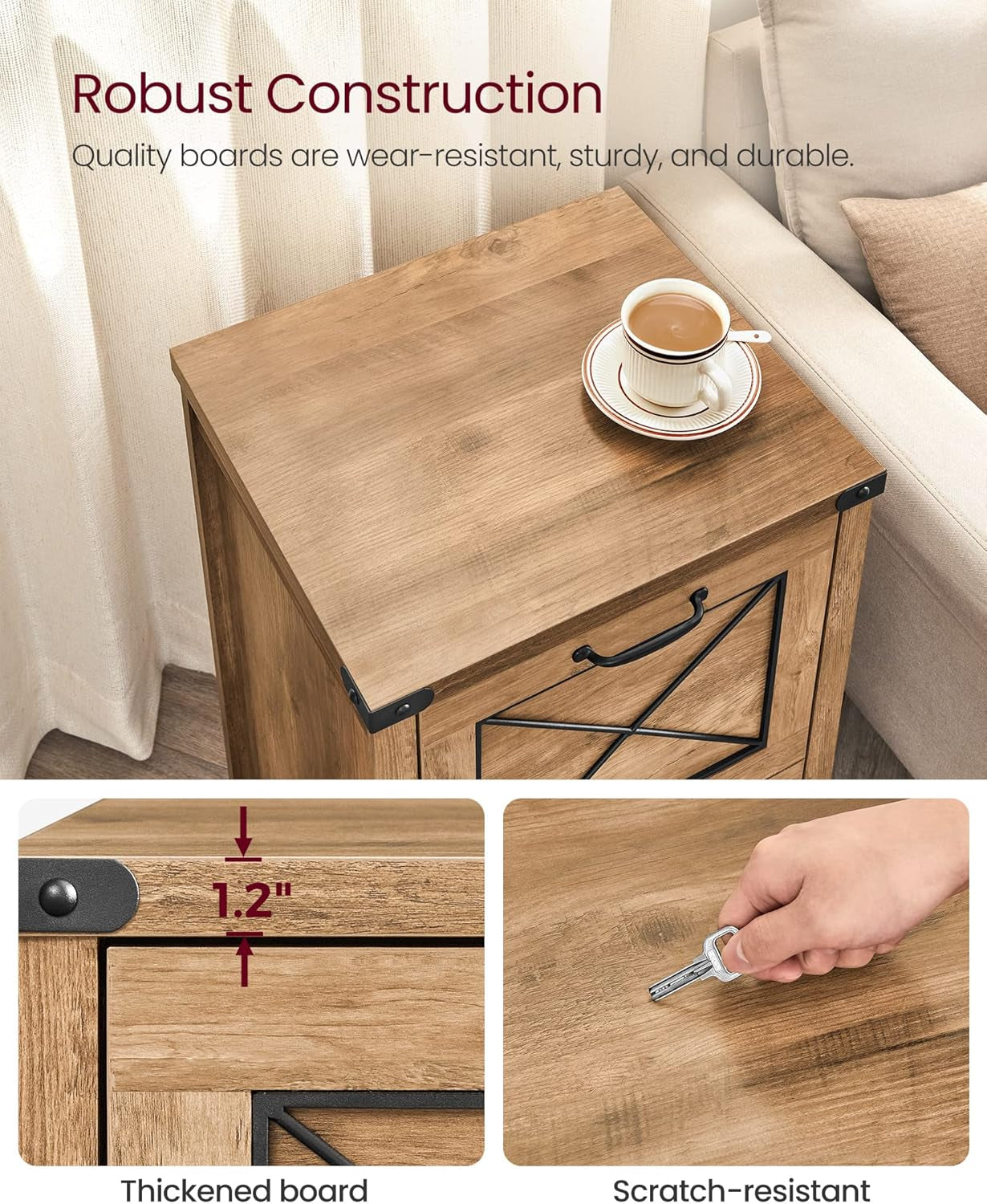 File Cabinet With 2 File Drawers Fits A4 Letter Size Home Office