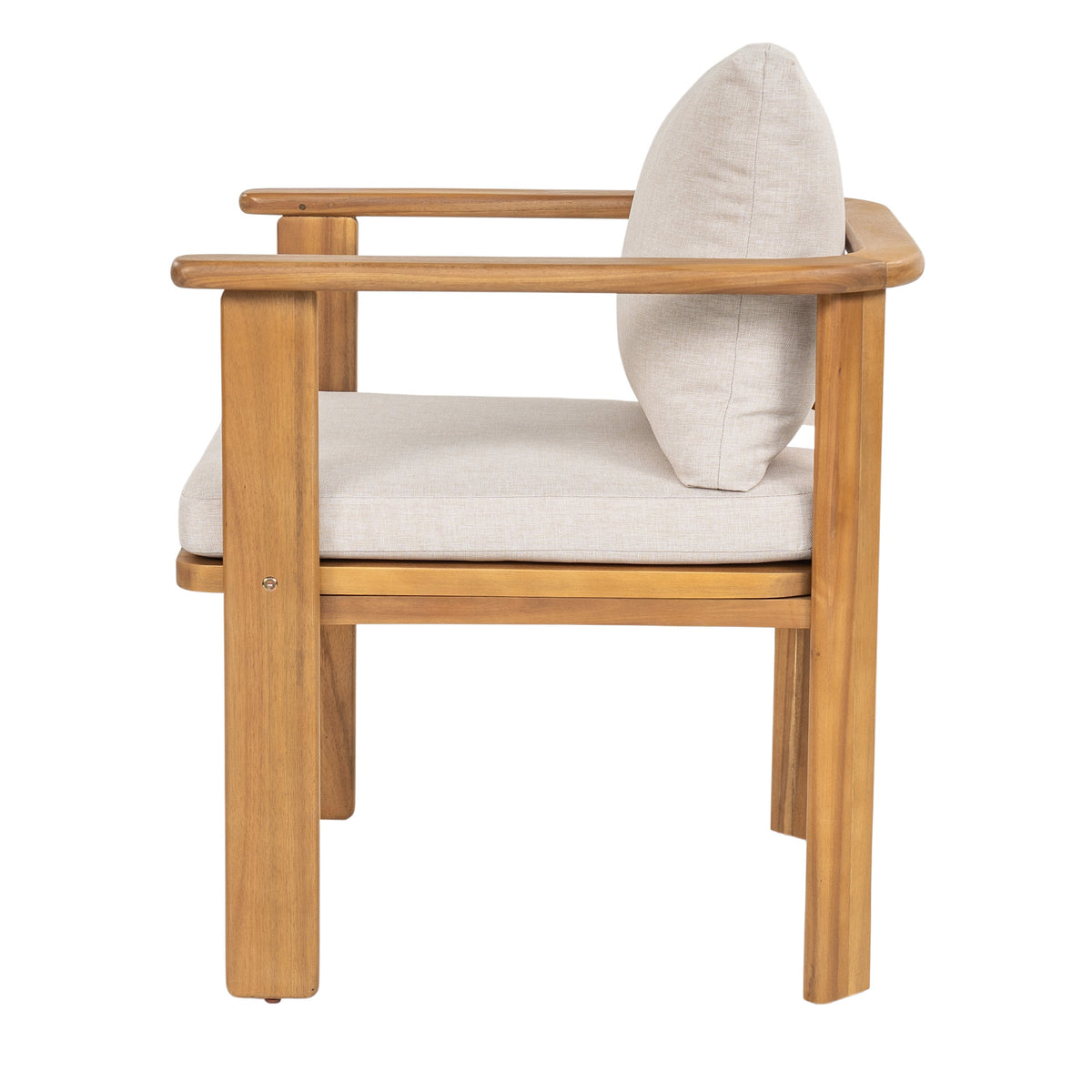 Kaja Outdoor Acacia Wood Dining Chair, Teak Finish
