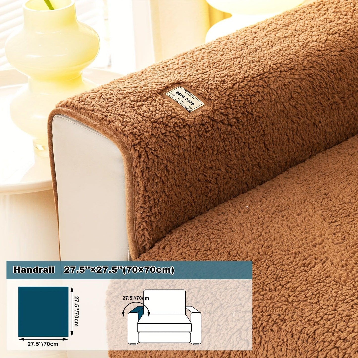 Durable 3 cushion couch cover | High-Quality Plush Sherpa Sofa Cover