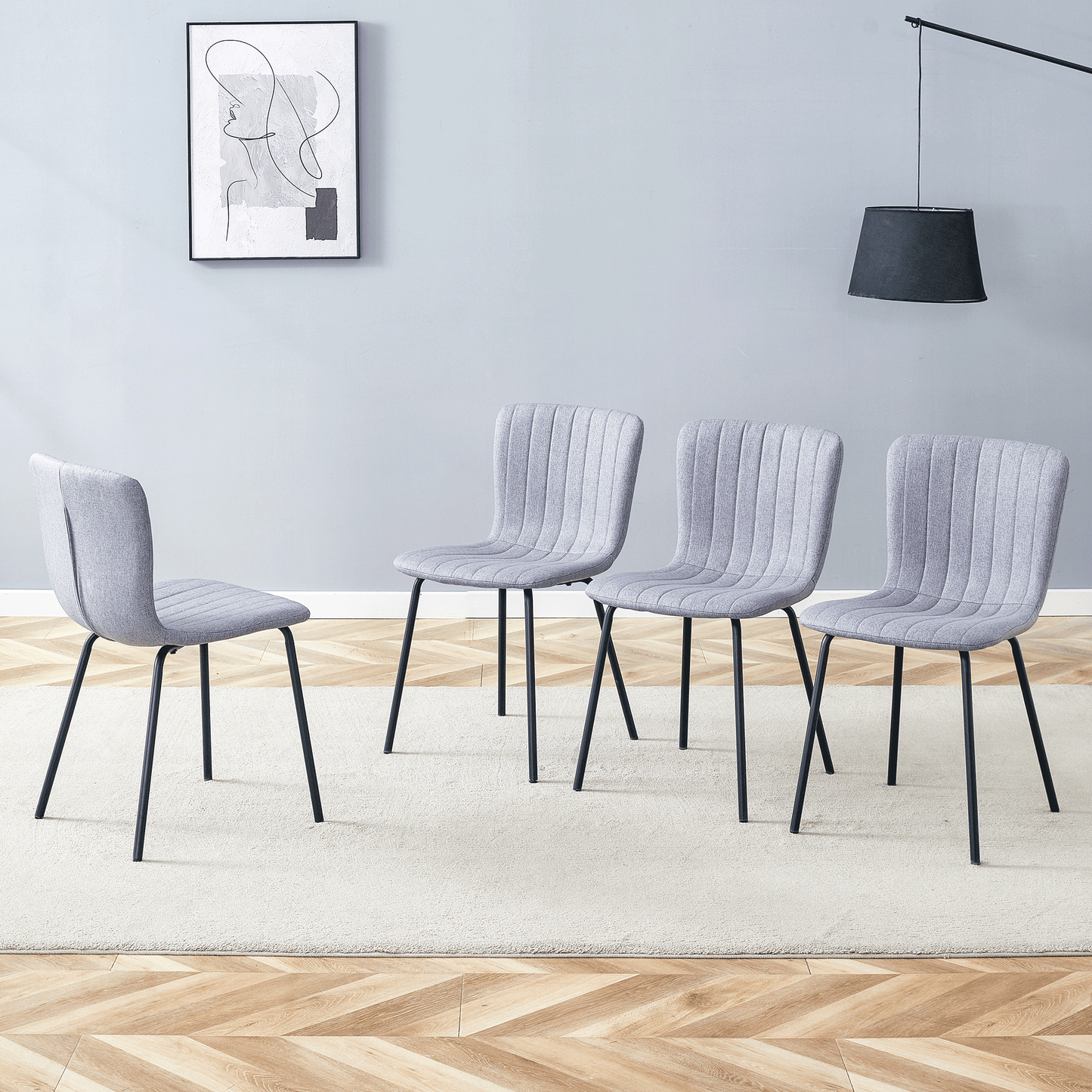 Luxury Minimalist Chairs - Set of 4 High Quality Dining Chairs