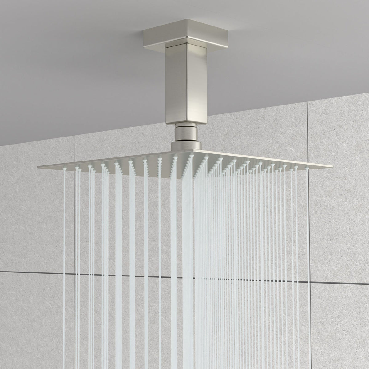 3" Ceiling Mounted Shower Arm with Flange in Brushed Nickel