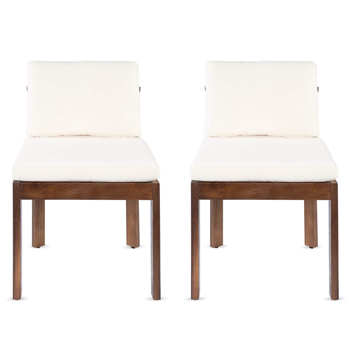 Acacia Wood Outdoor Dining Chair Set of 2