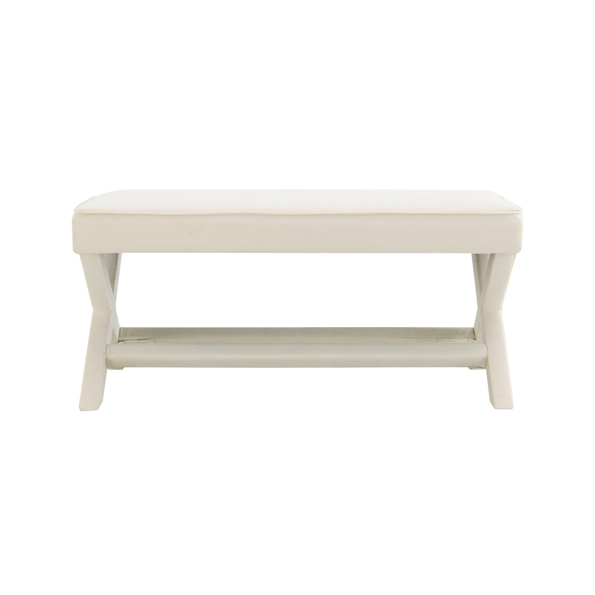 Comfort Double Bench Upholstered in Velvet Fabric