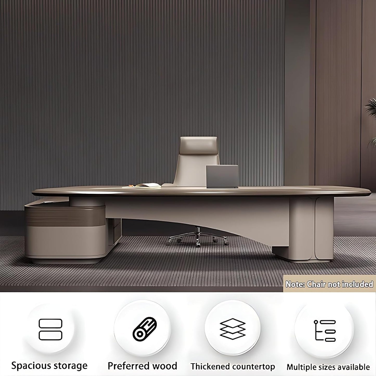 L Shaped Solid Wood Desk With Hidden Cable Hole 141.7 In