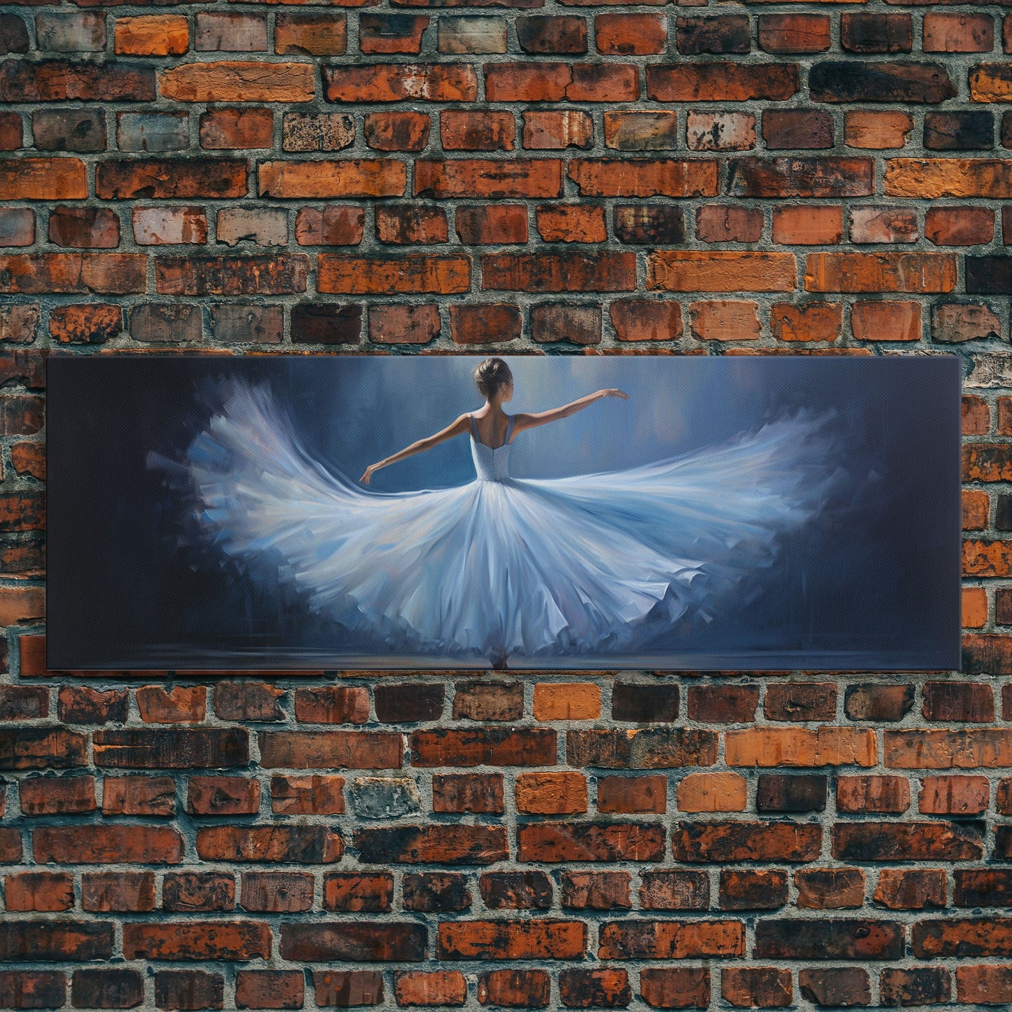 Ballerina Wall Art Watercolor Framed Canvas Print, Ballet Wall Decor, Ballet Prints, Ballerina Tutu and Slippers, Girl Room Nursery Art