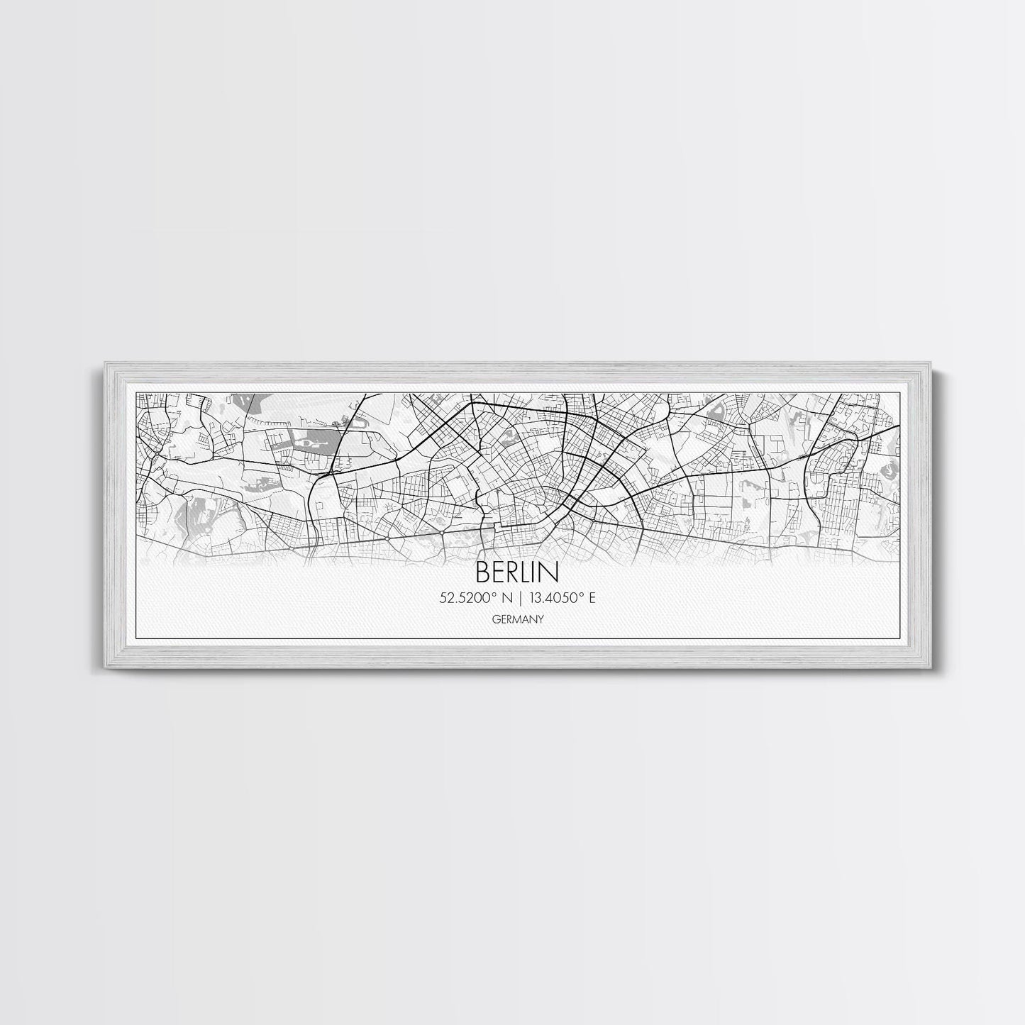 Panoramic Berlin City Map, Germany Art, Map Print, Minimalist Wall Art, Canvas Art, Housewarming Gift, Street Map Art, Closing Gift